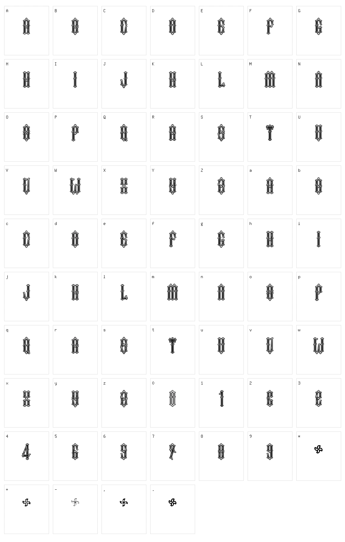 Two Fingers King Character Set