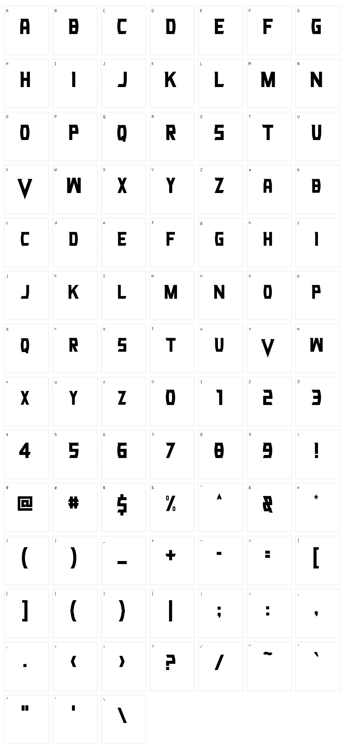 VG Knights Character Set