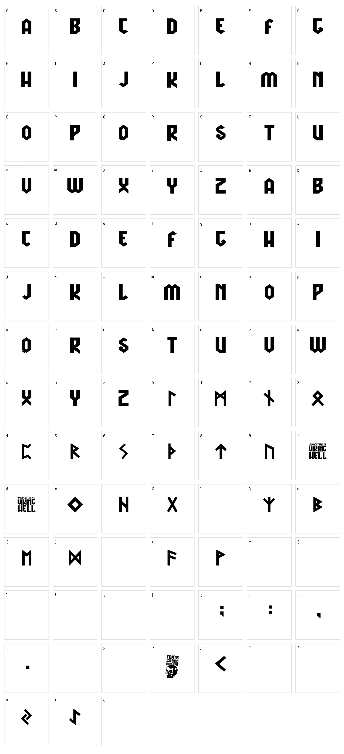 Viking Hell Character Set