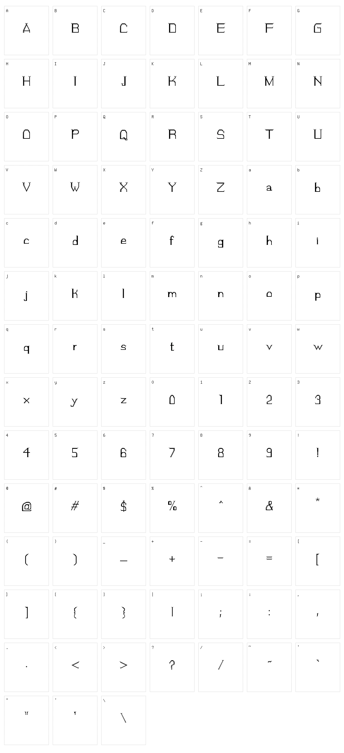 Vikingueiro Character Set