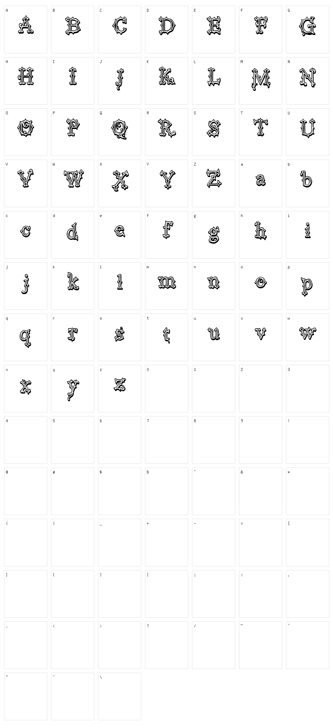 Vtks Black Label Character Set