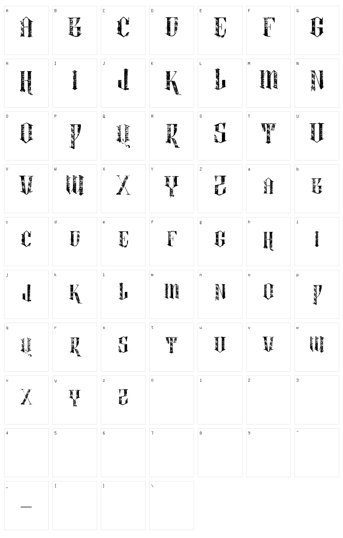 Vtks Lightness Character Set