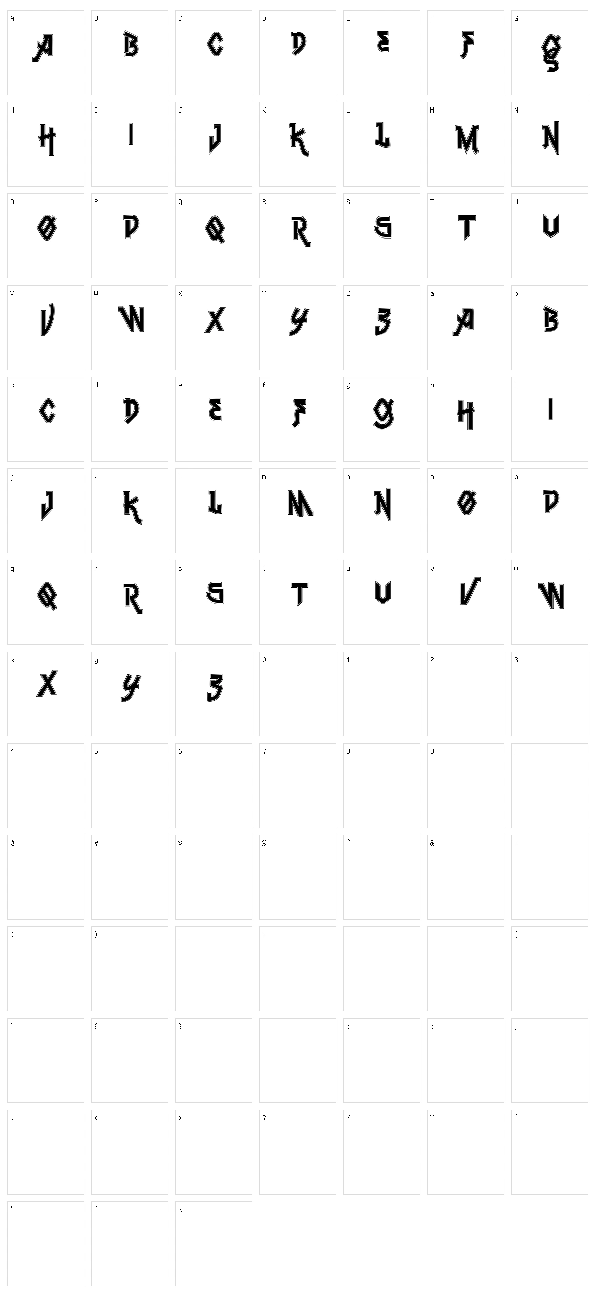 Vtks Rockino V2 Character Set