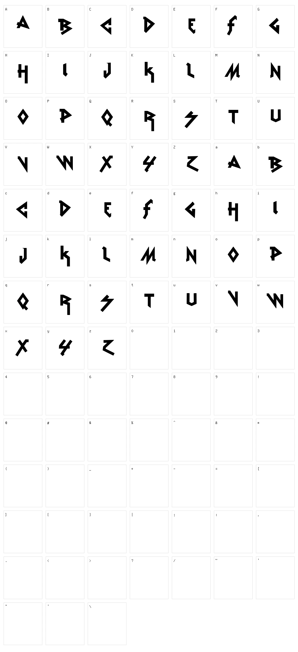 VTKS Rude Metal Character Set