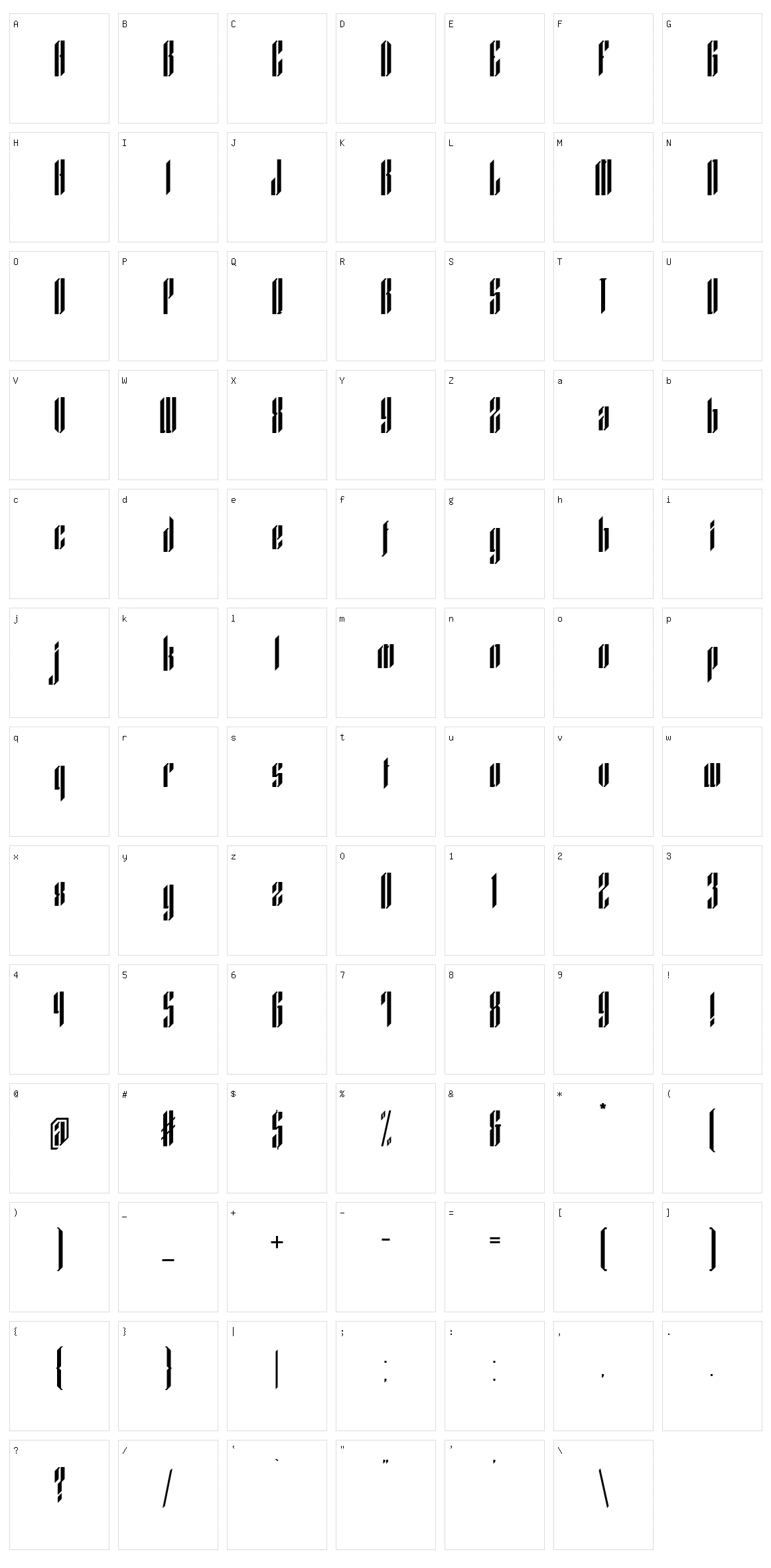 Waffelstein Character Set