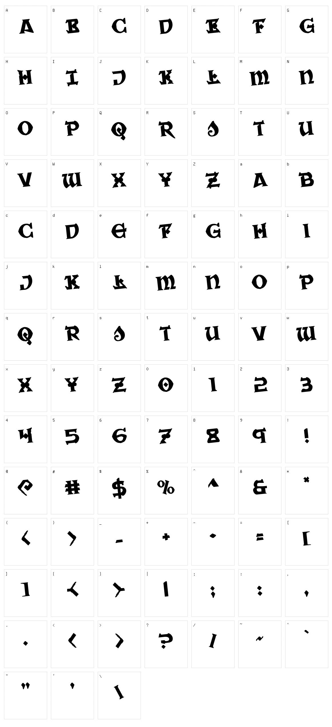 War Priest Character Set