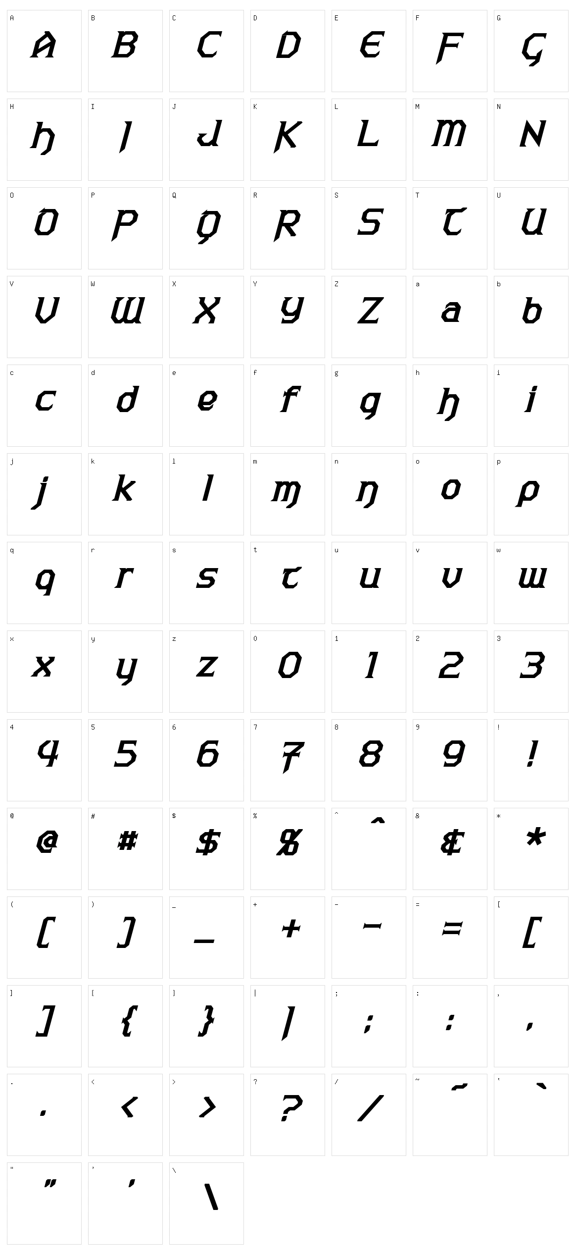 Warlords Character Set