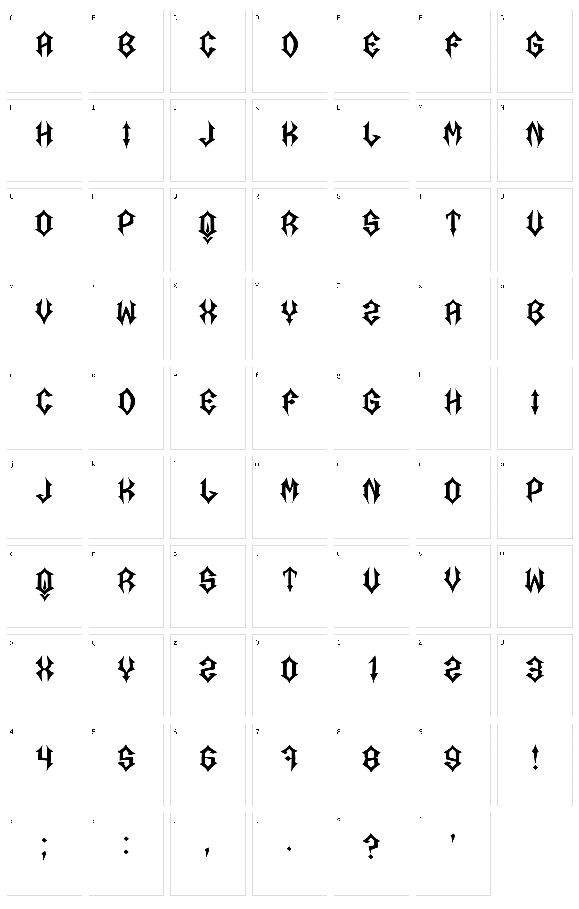 Wicca Character Set