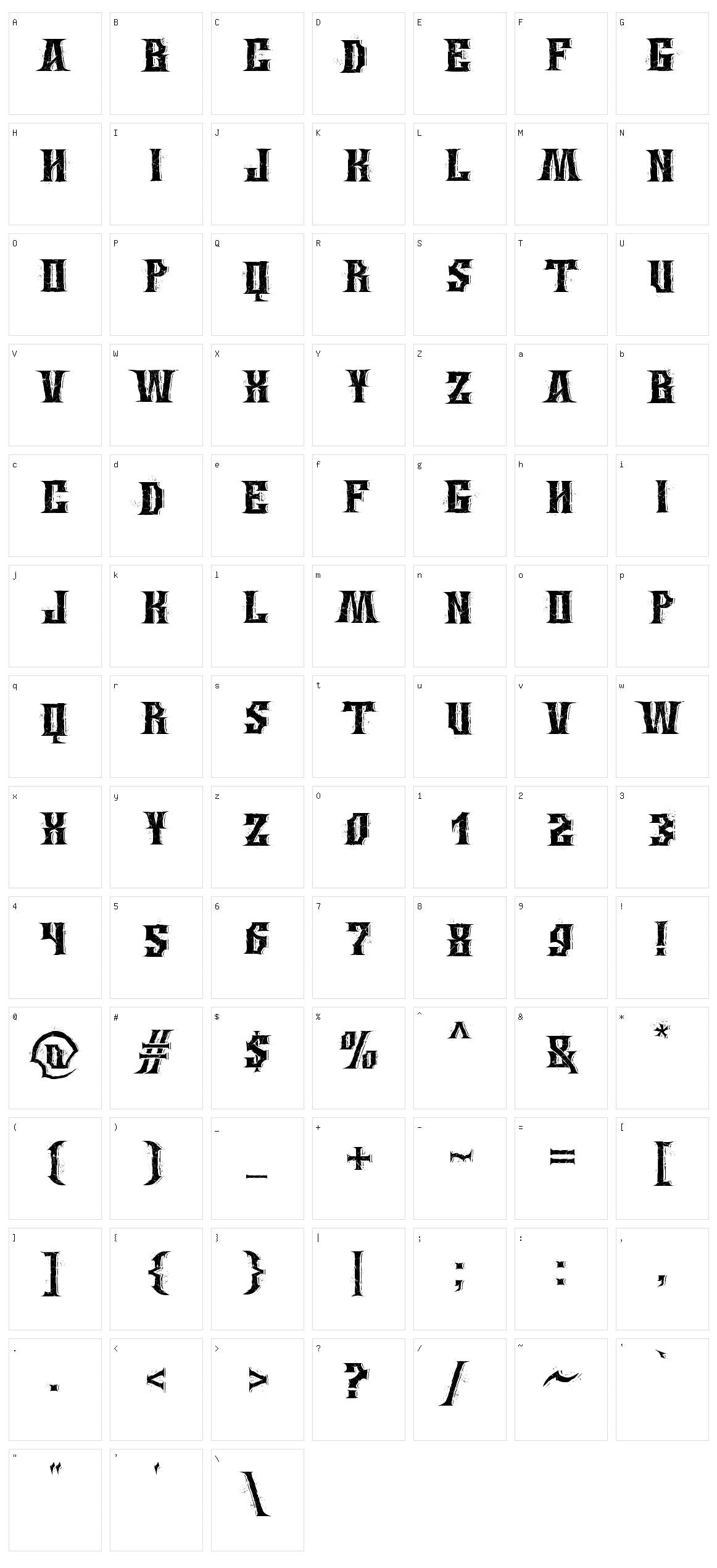 Wings of Darkness Character Set