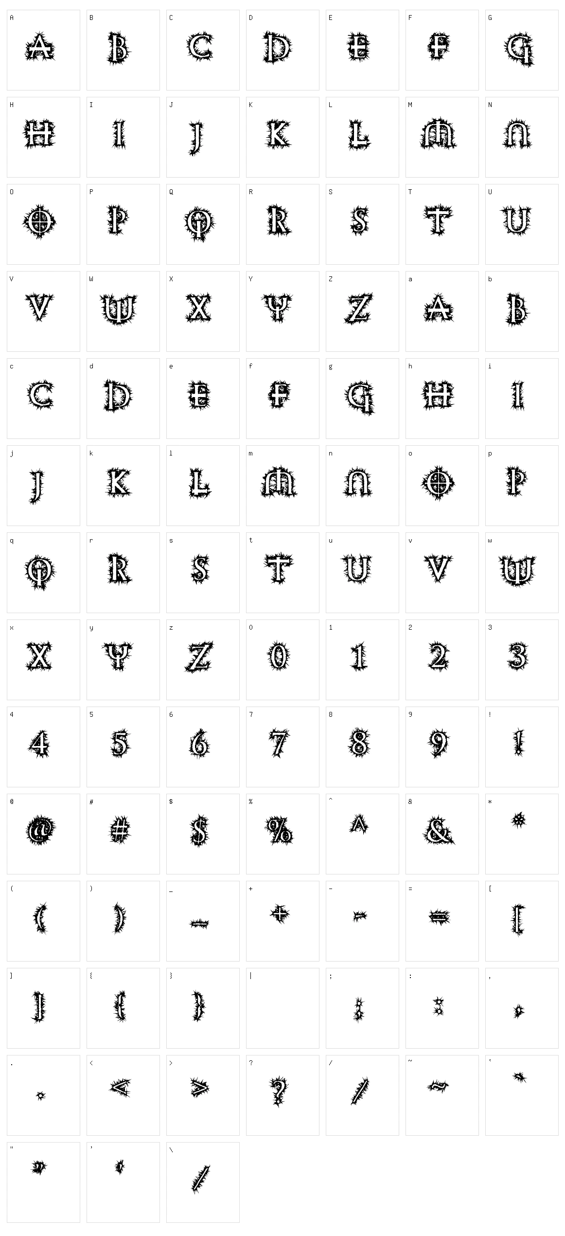 Witching Hour Character Set