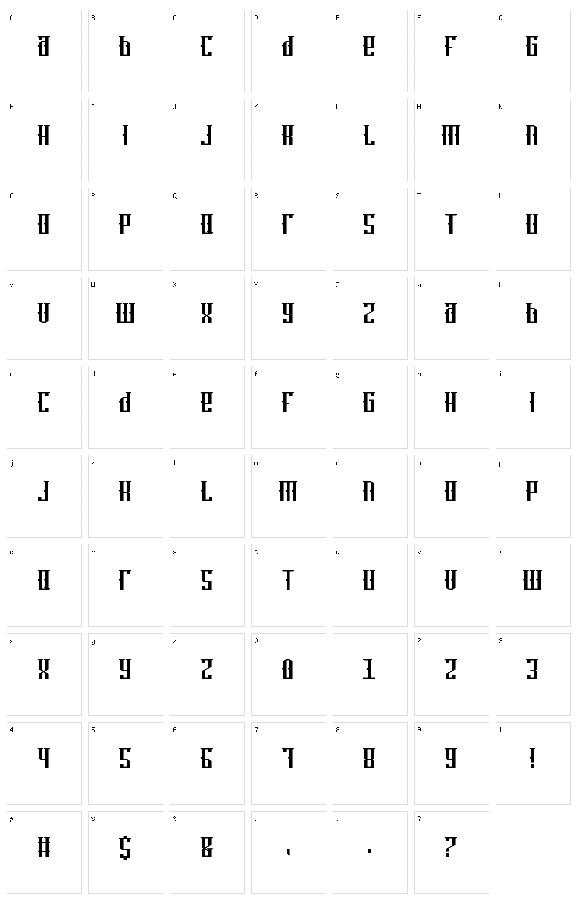 Wrist Tat Character Set