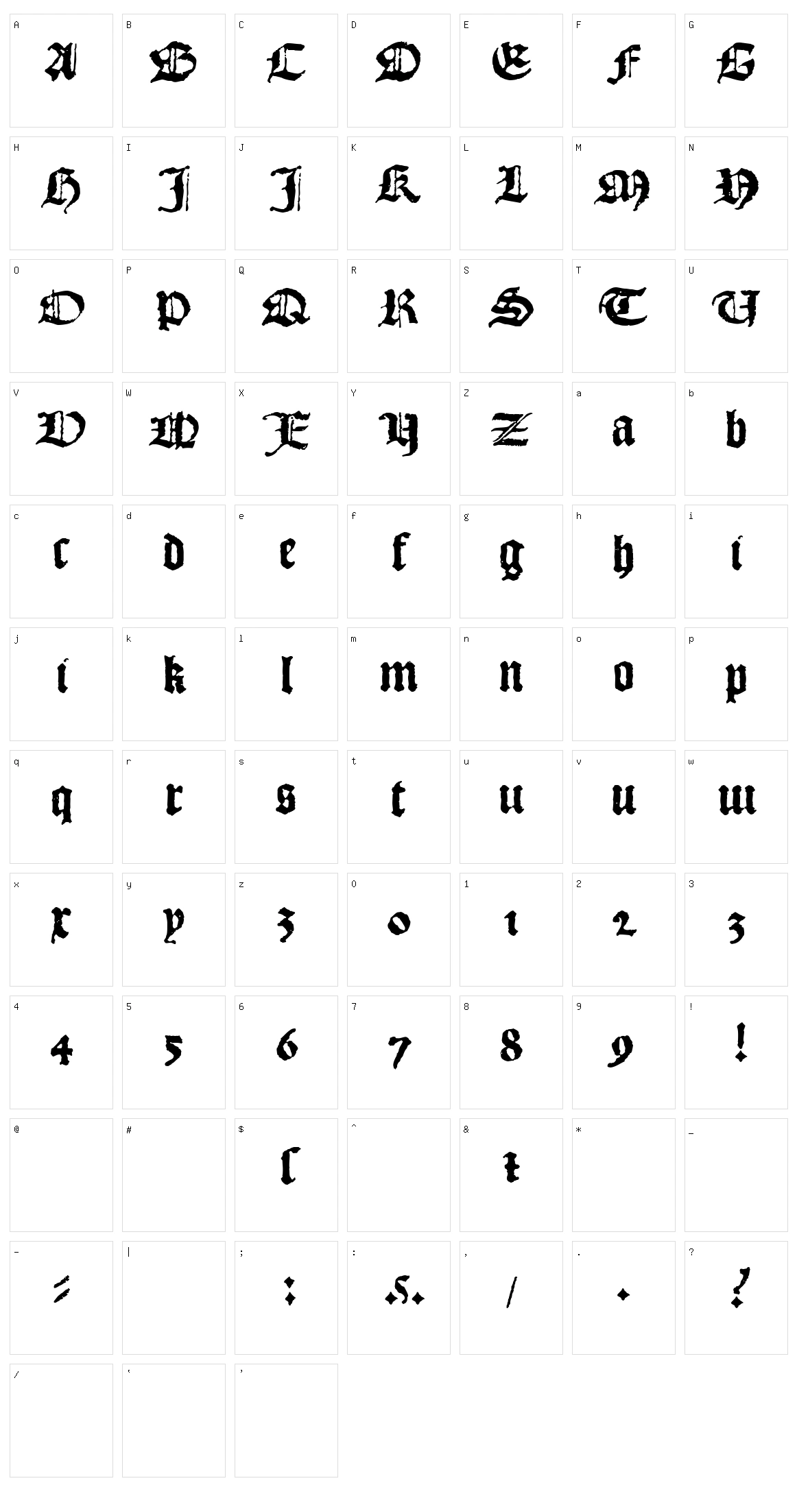 1492 Quadrata Lim Character Set