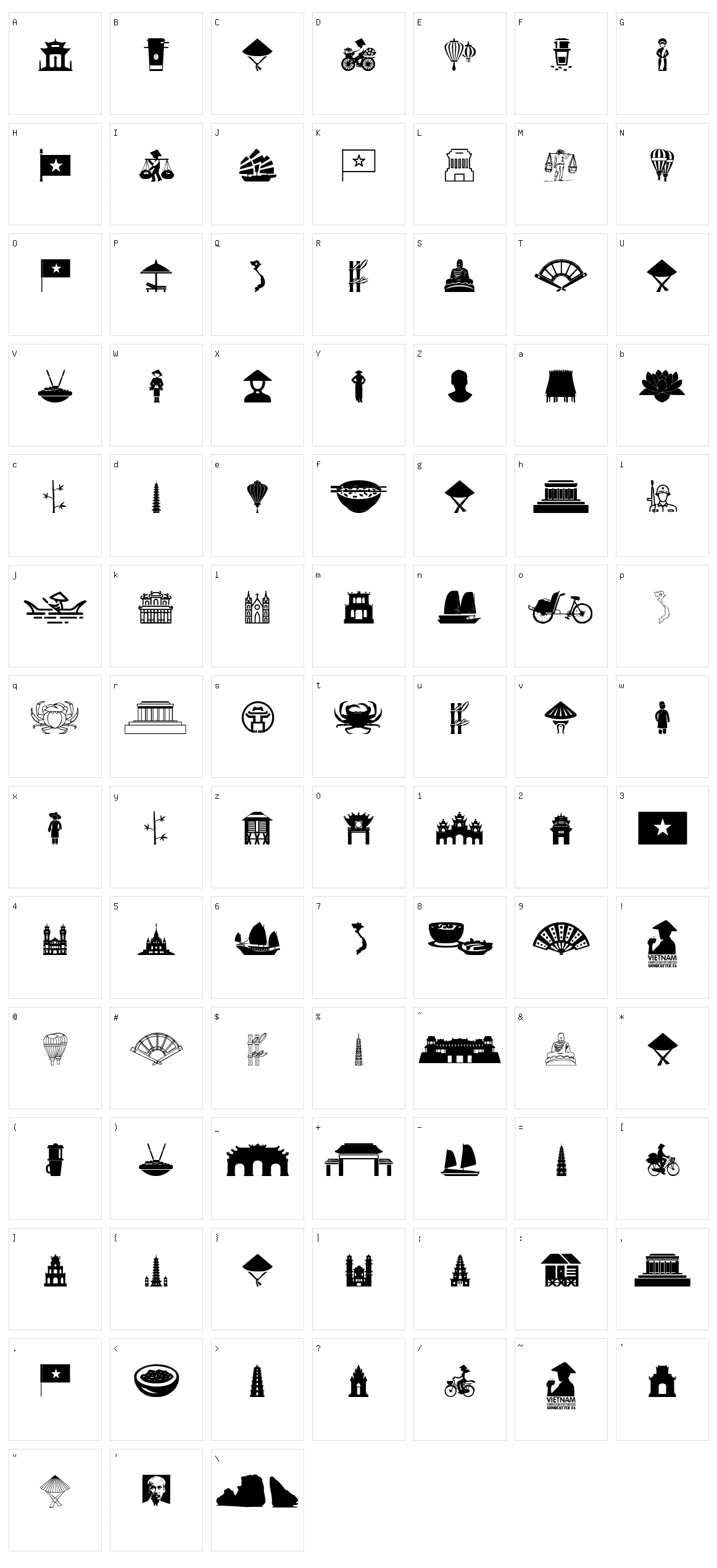 Vietnam Character Set