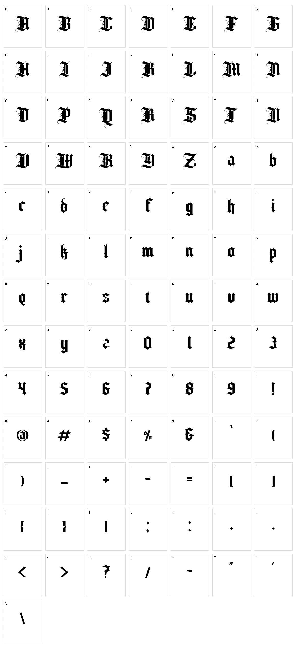 Bahisy Character Set