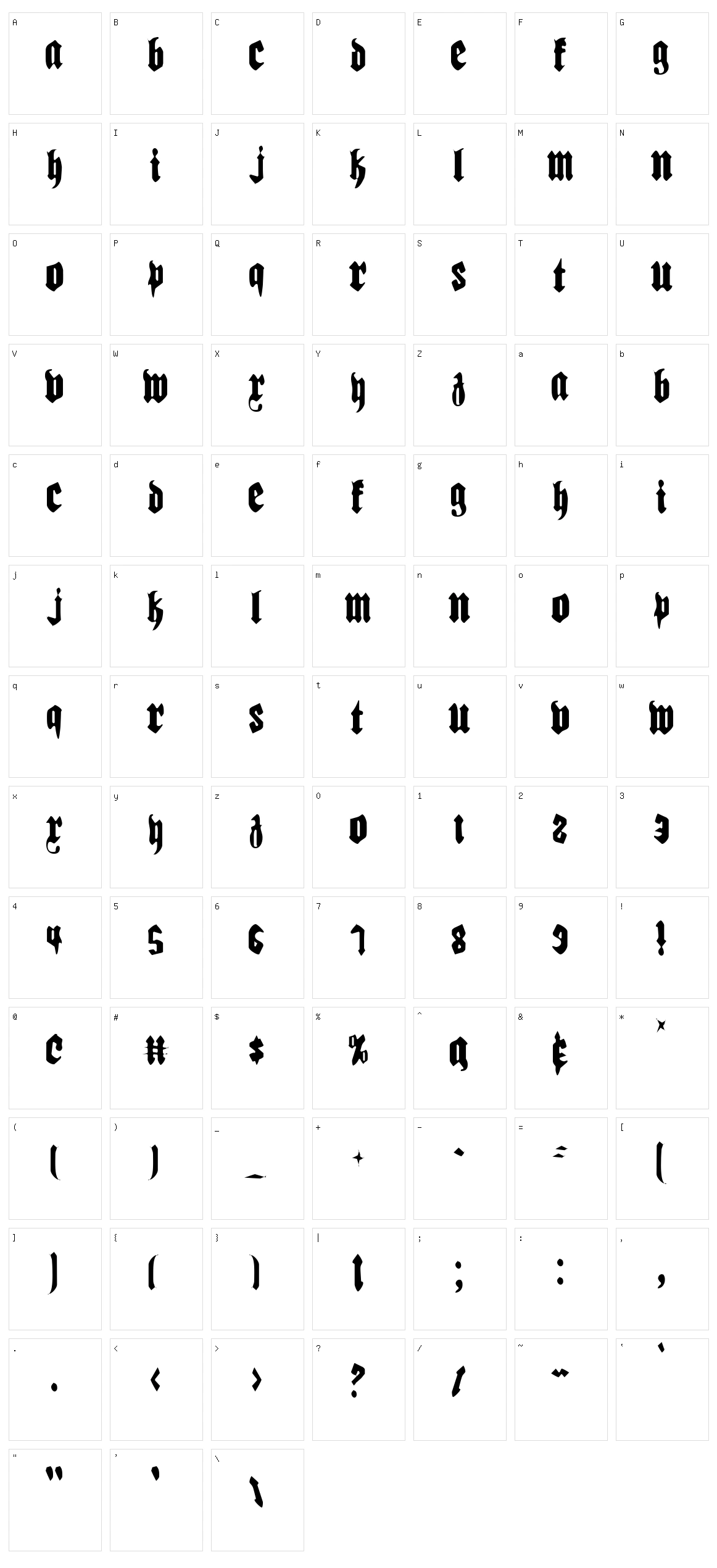 Biergarten Character Set