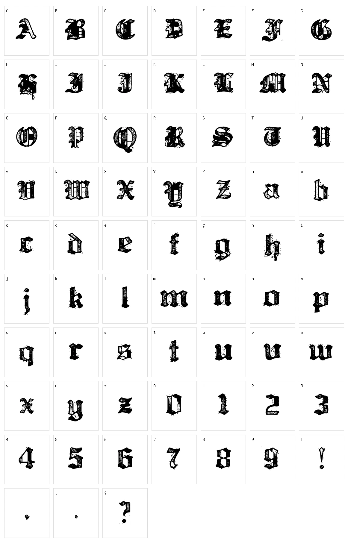 Bill Hicks Character Set