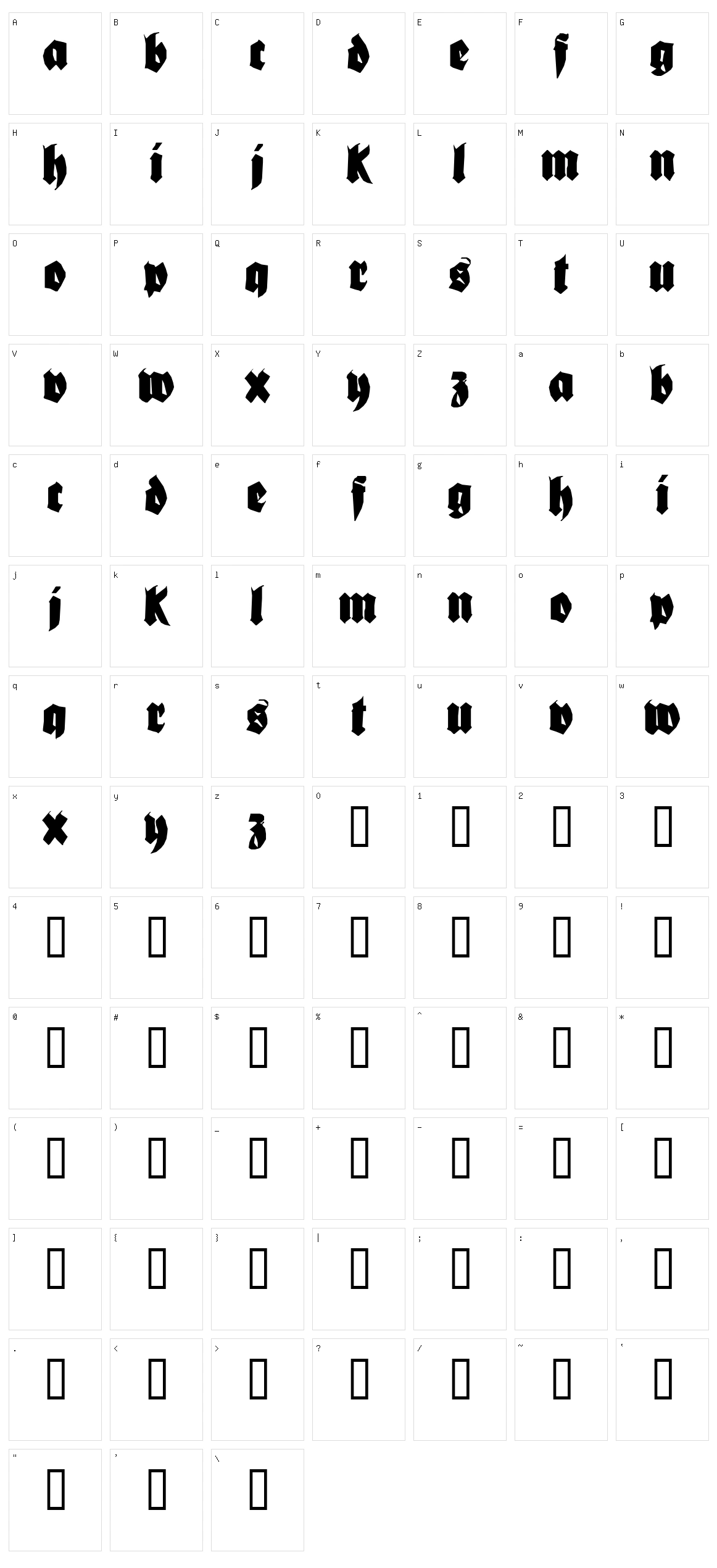 Bionique Character Set
