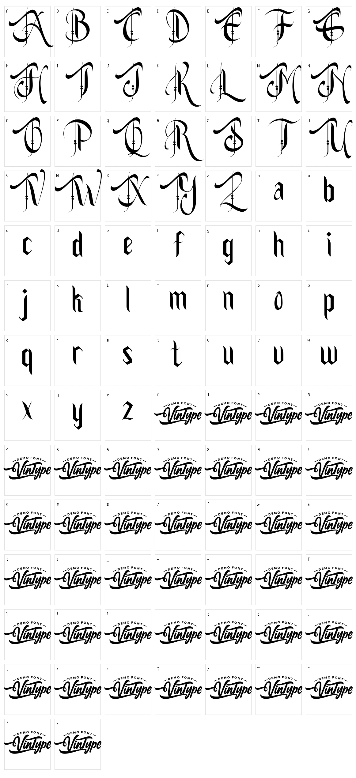 Black Jaguar Character Set