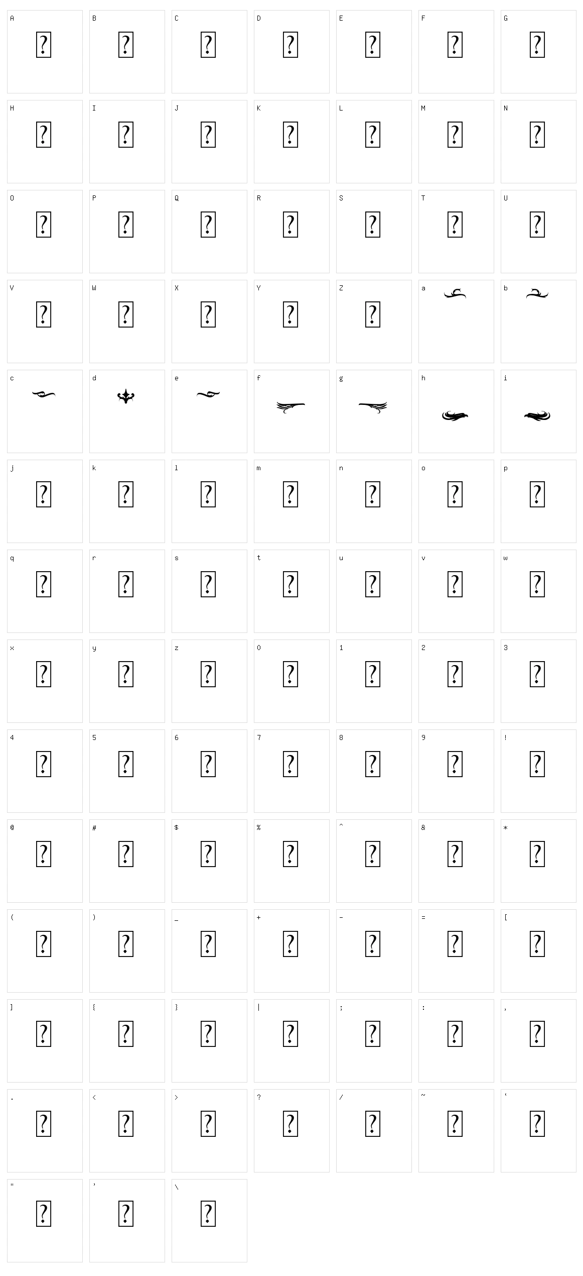 Black Rose Character Set