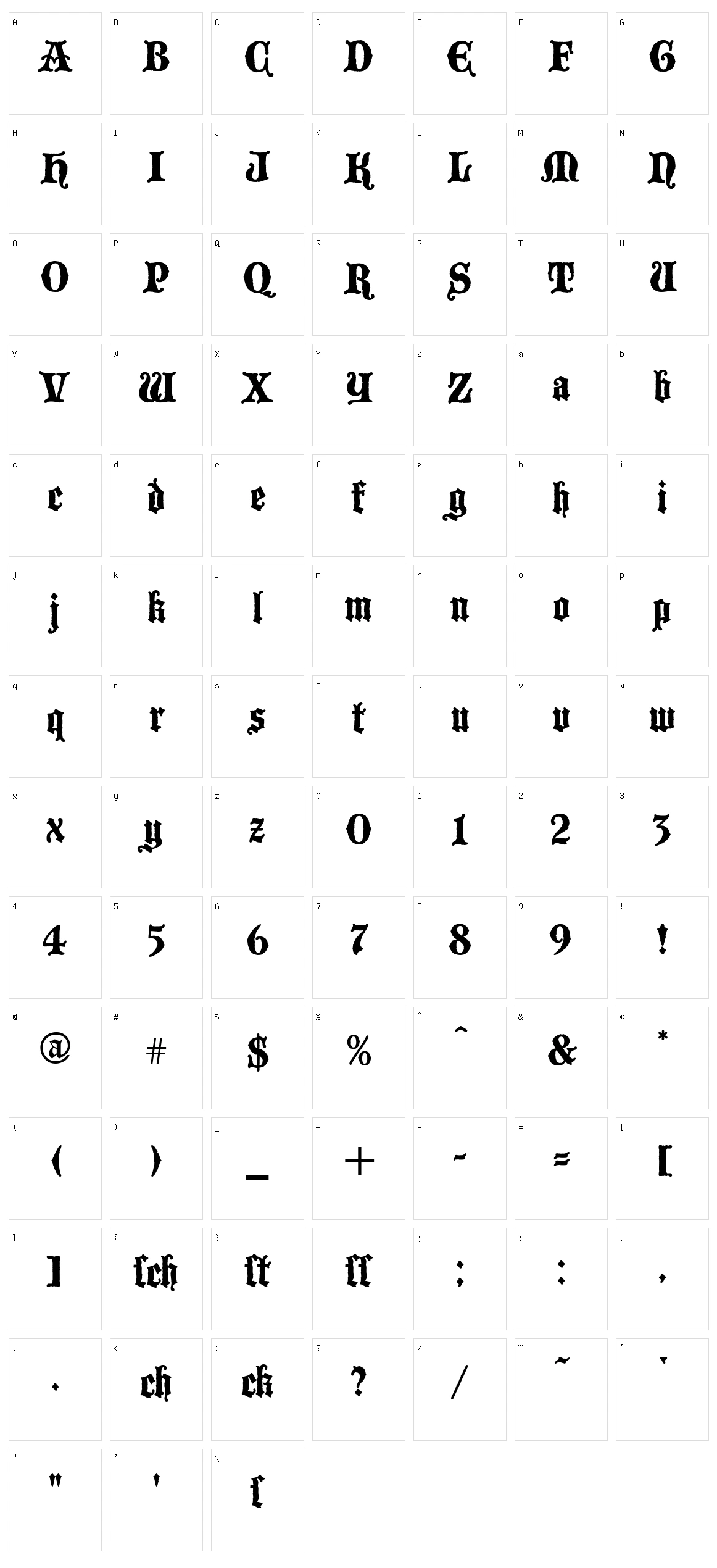 Blackwood Castle Character Set