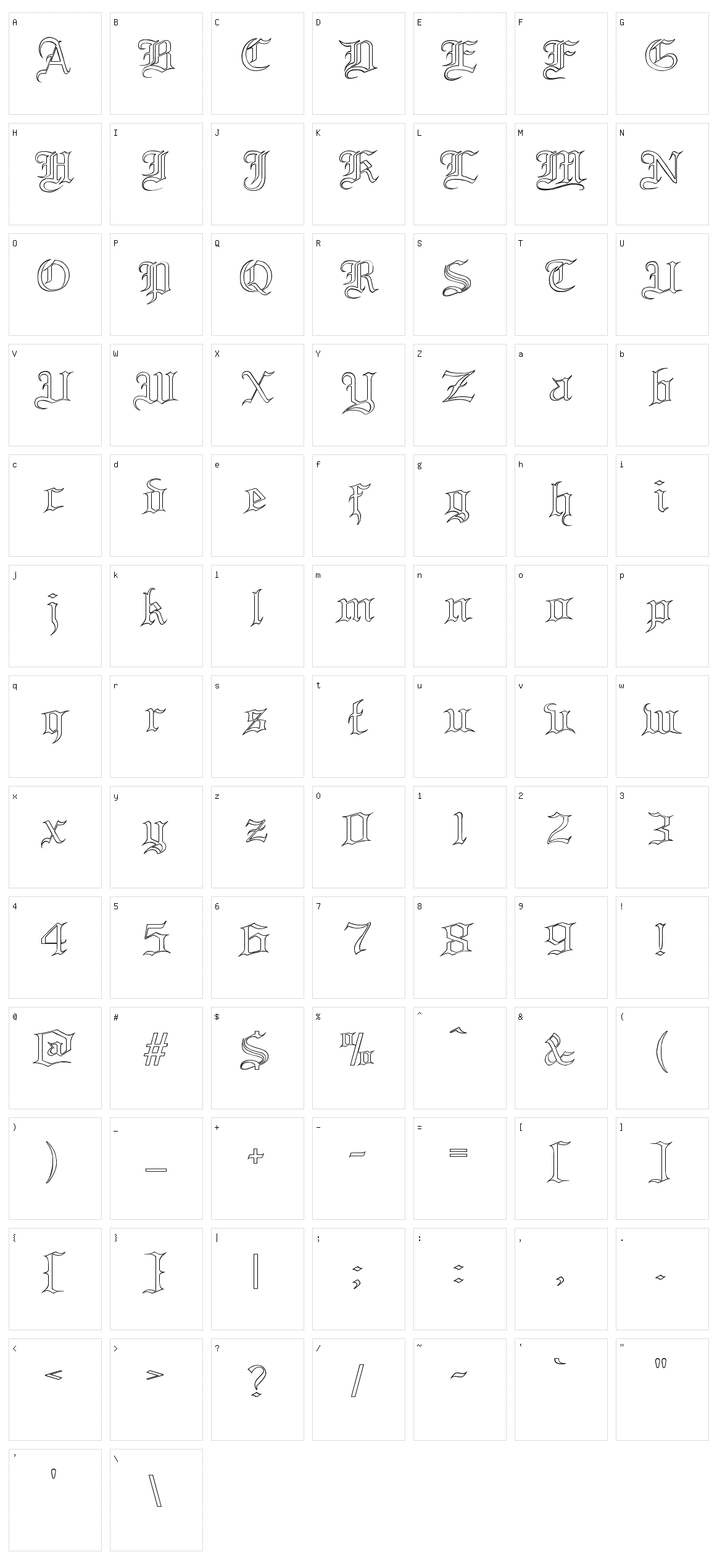 Blood and Blade Character Set