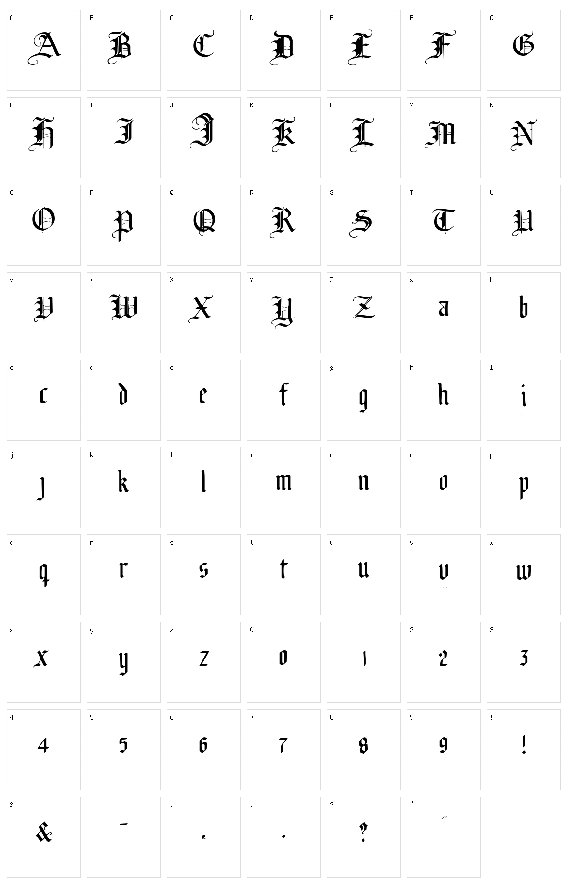 Broken Planewing Character Set