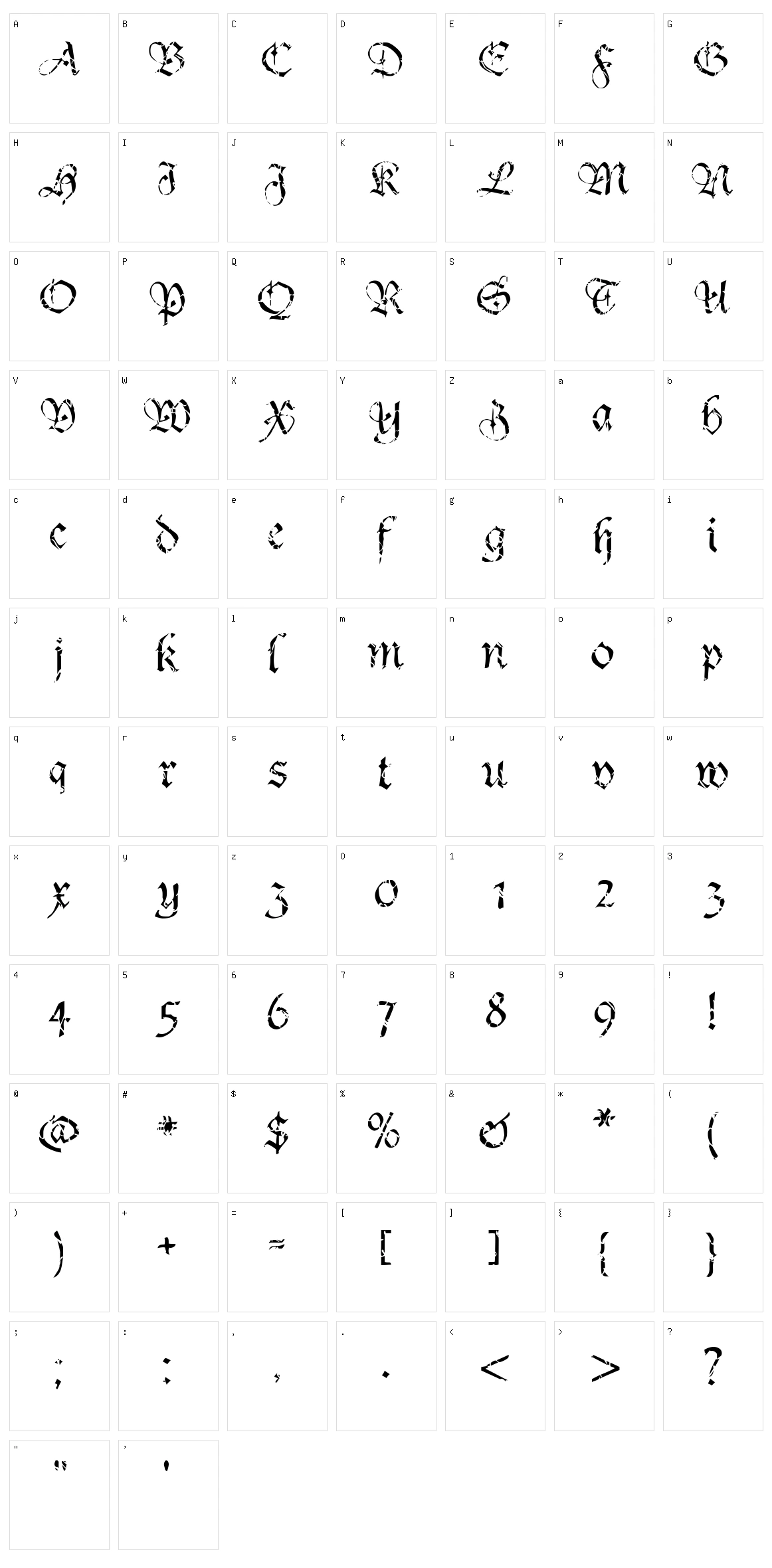 Crumble Character Set