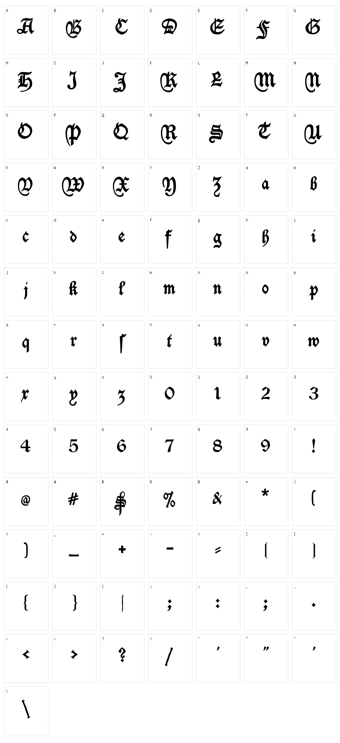 Deutschische Character Set