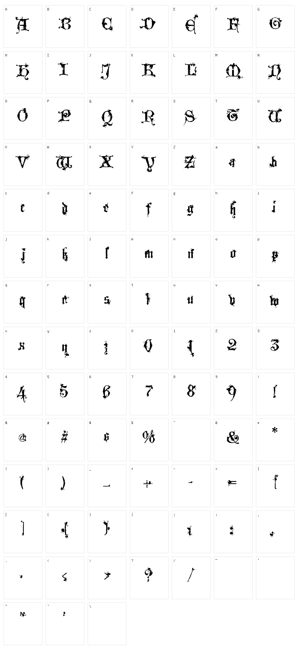 Dogma Character Set