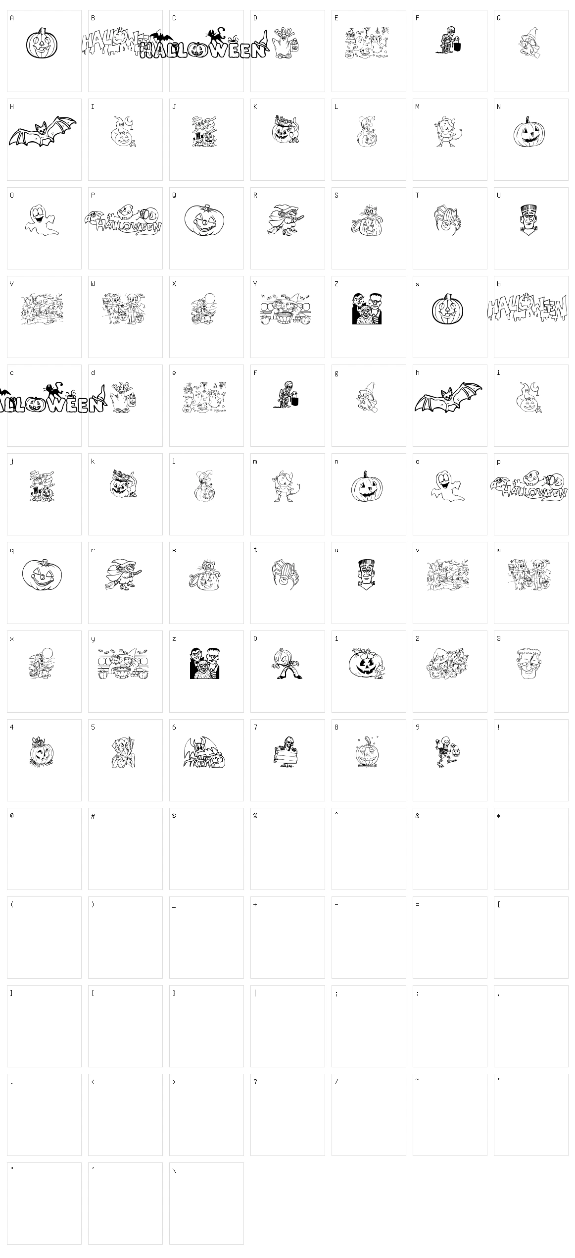 Halloween Character Set