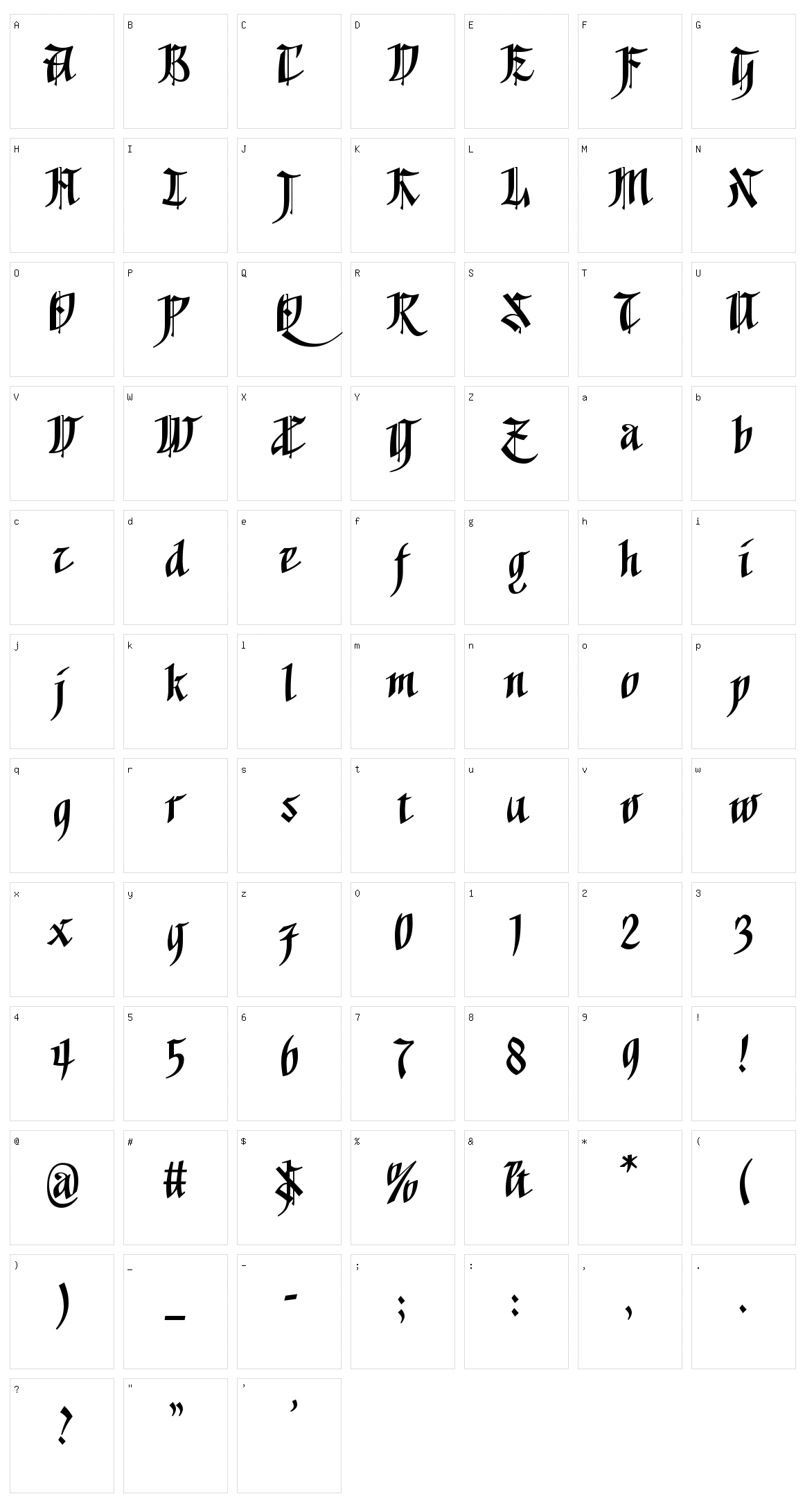 Goalthink Character Set