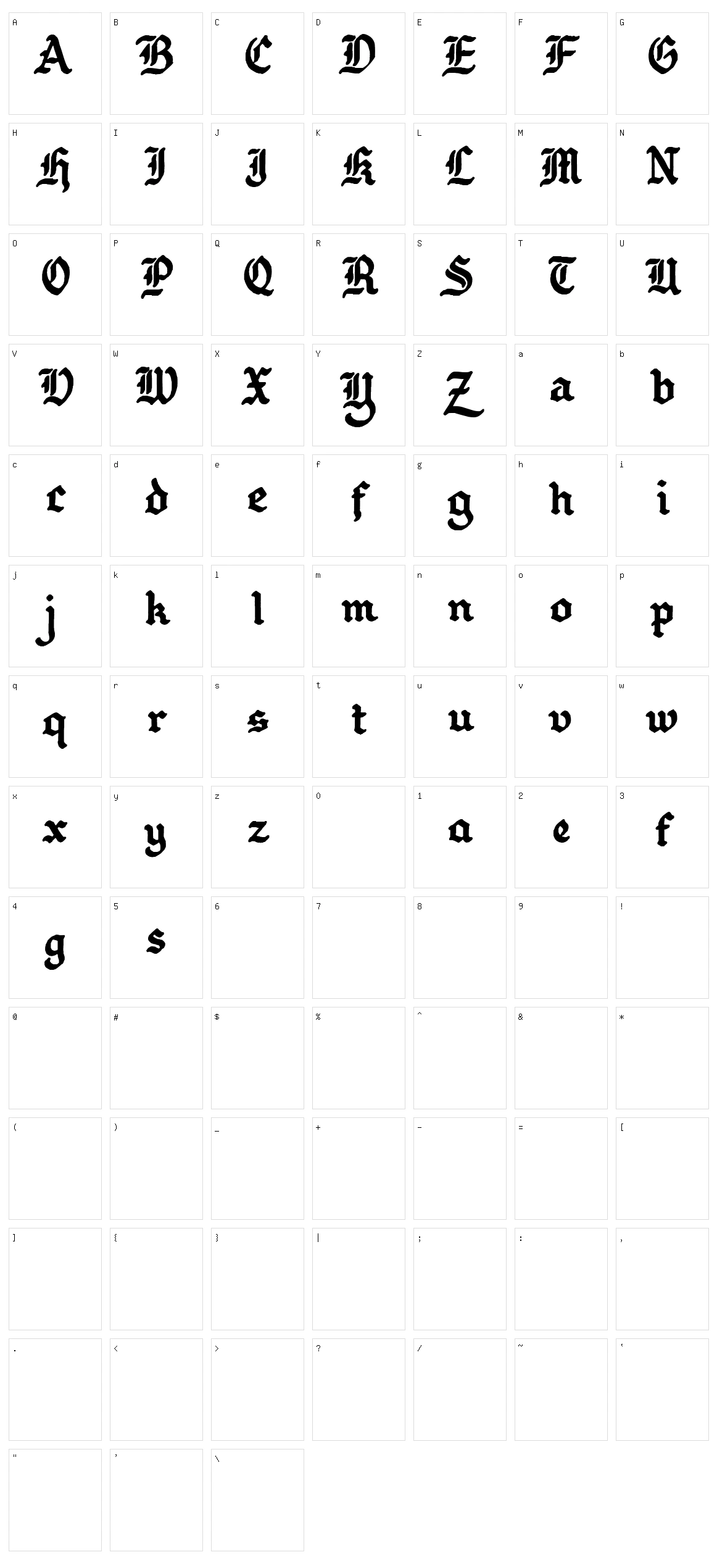 Goth Ball Crap Character Set