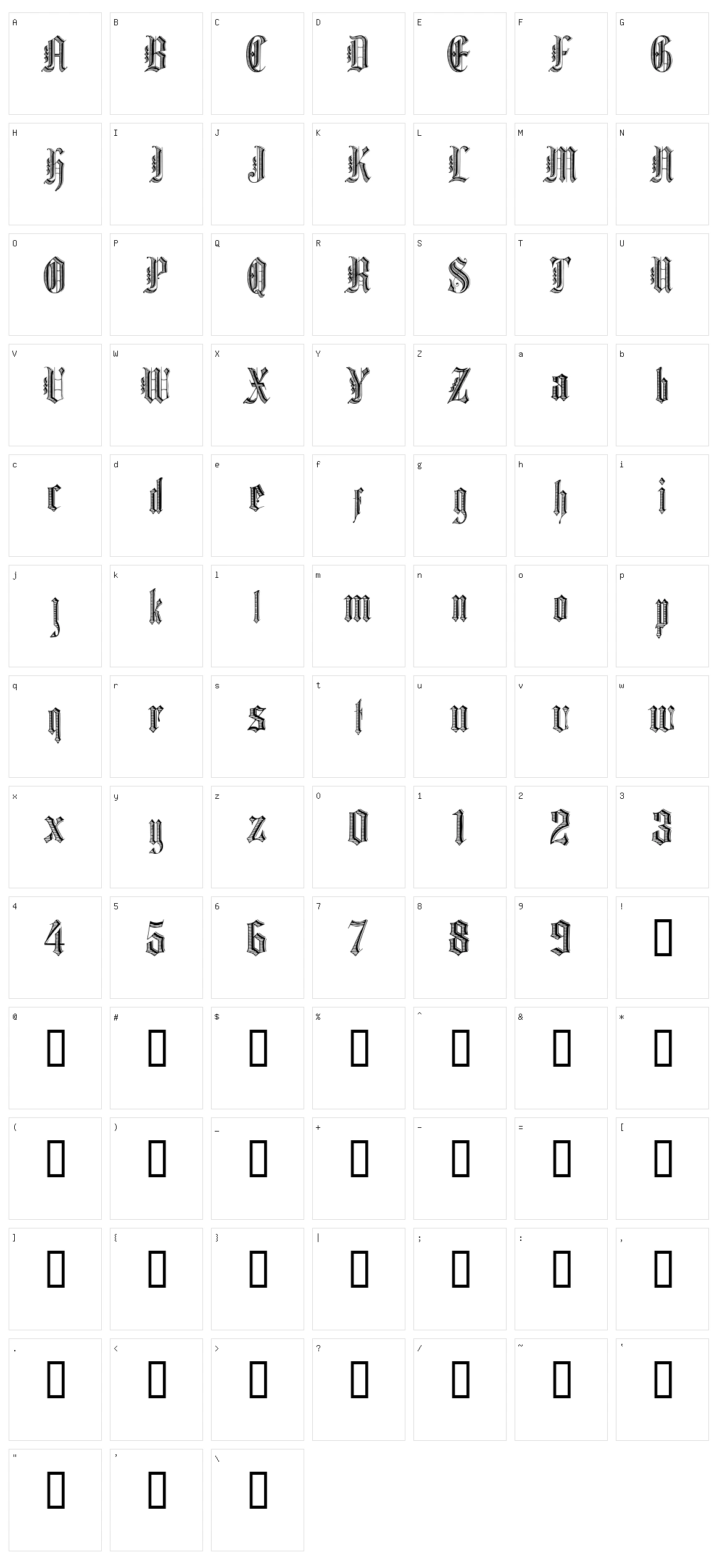Graphik Text Character Set