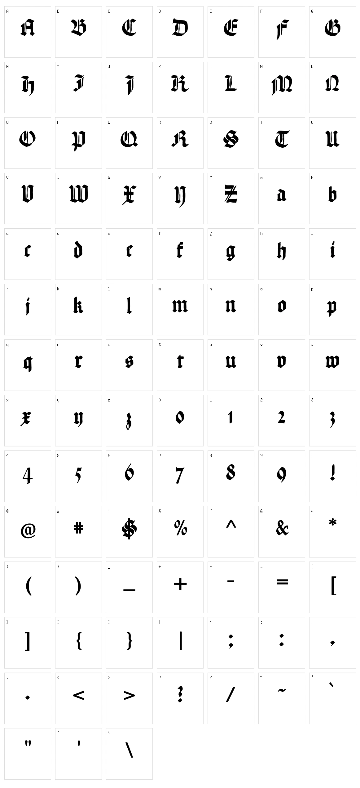 Hand Textur Character Set