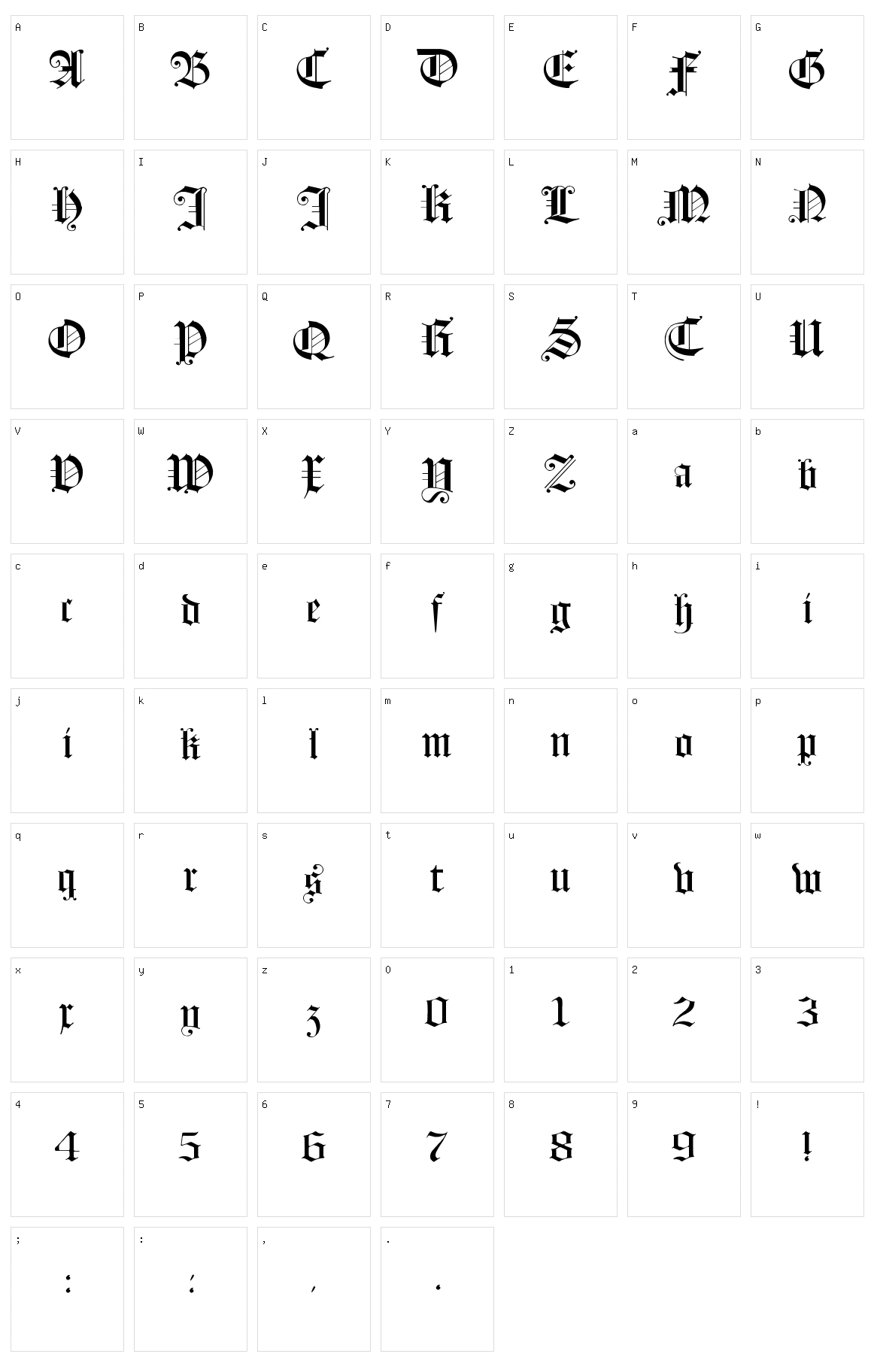 Holland Morlaeu Character Set