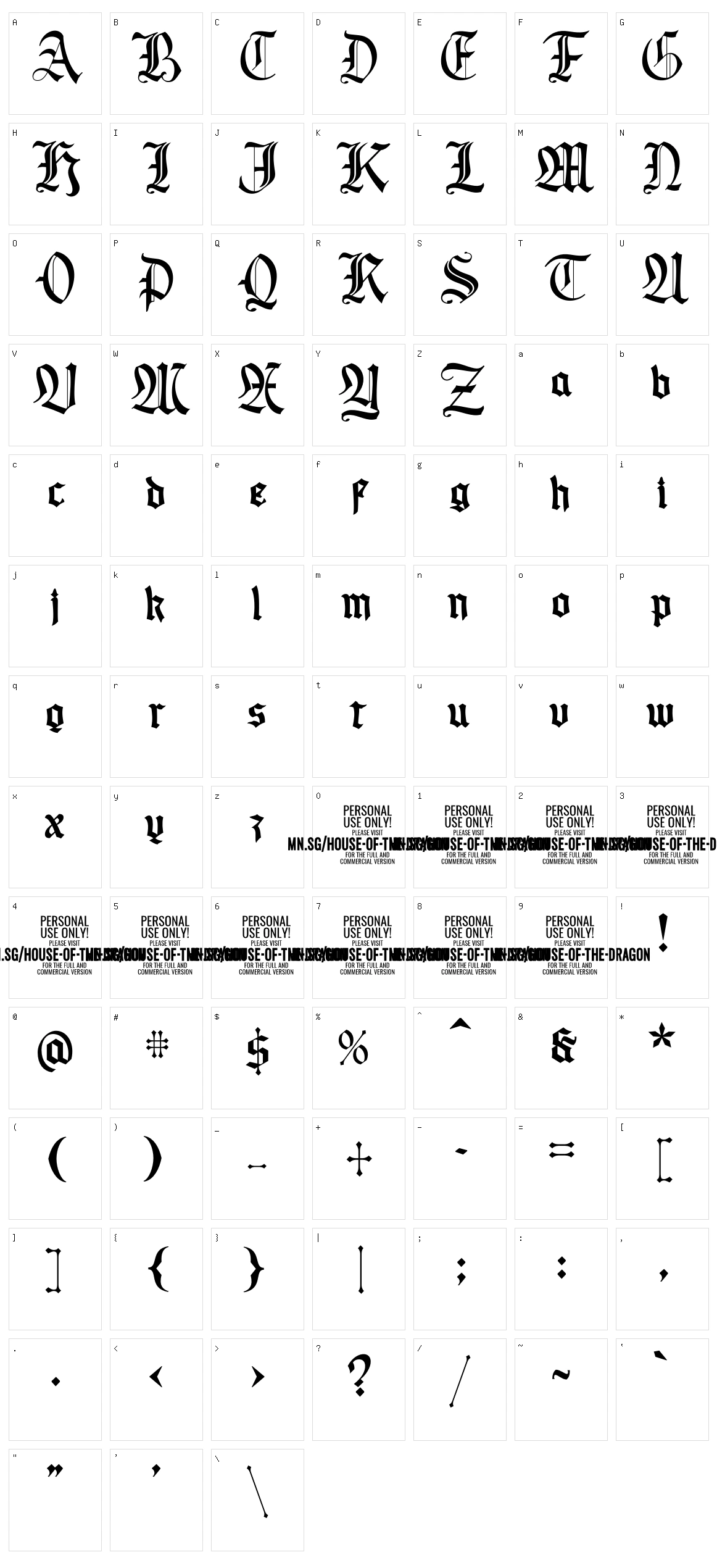 House of the Dragon Character Set