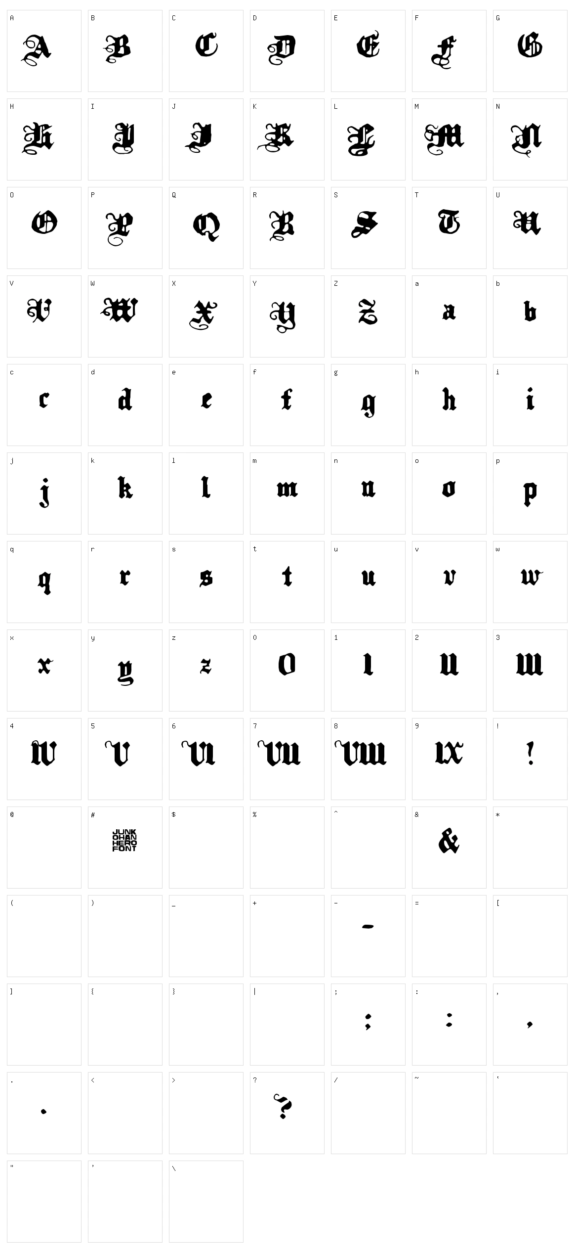 Kalmari Character Set