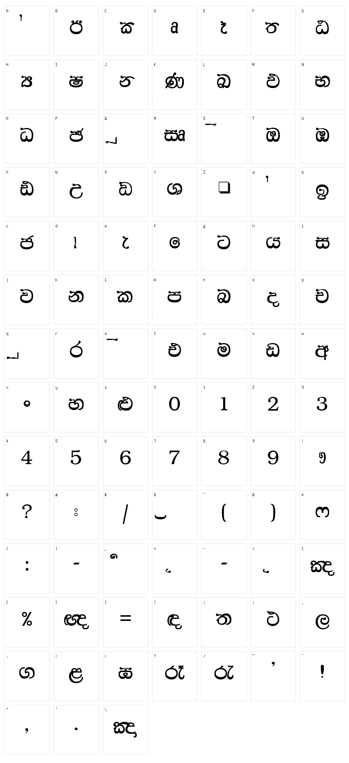 Kanzler Character Set