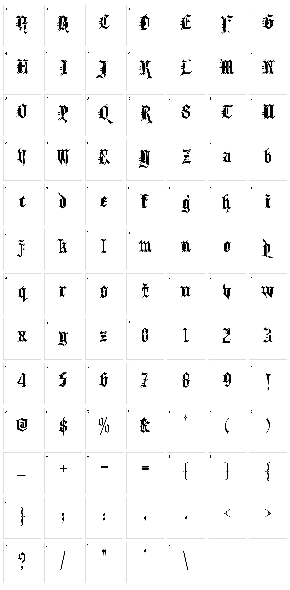 Kingthings Spikeless Character Set