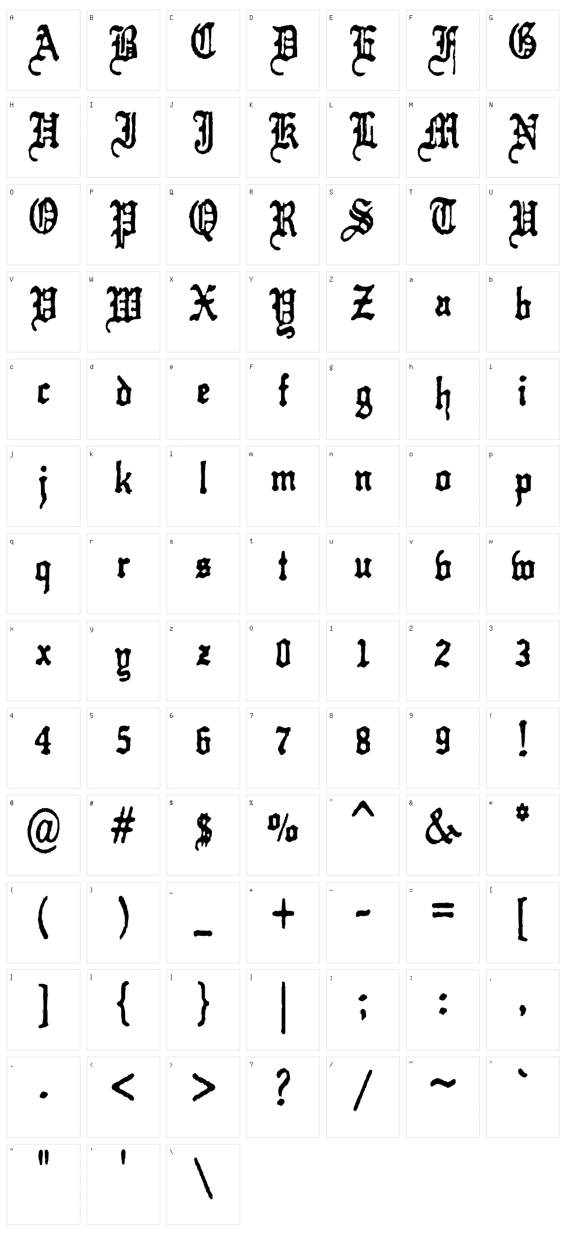 Kraut-type-a-fuck Character Set