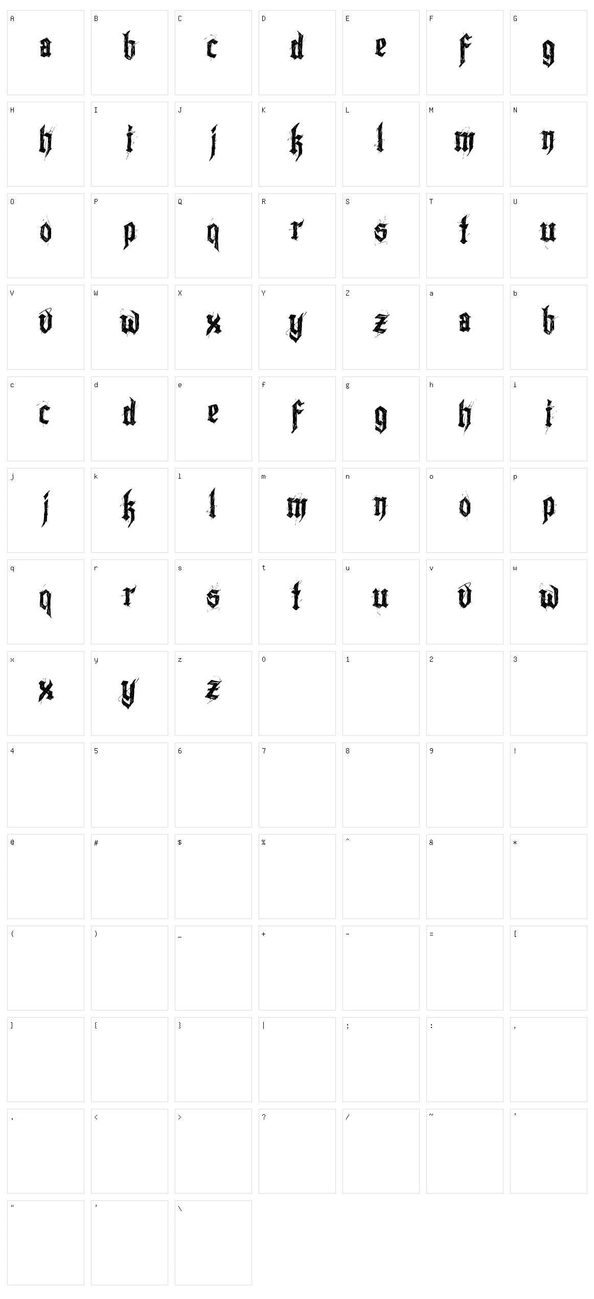 Lazy Monk Character Set