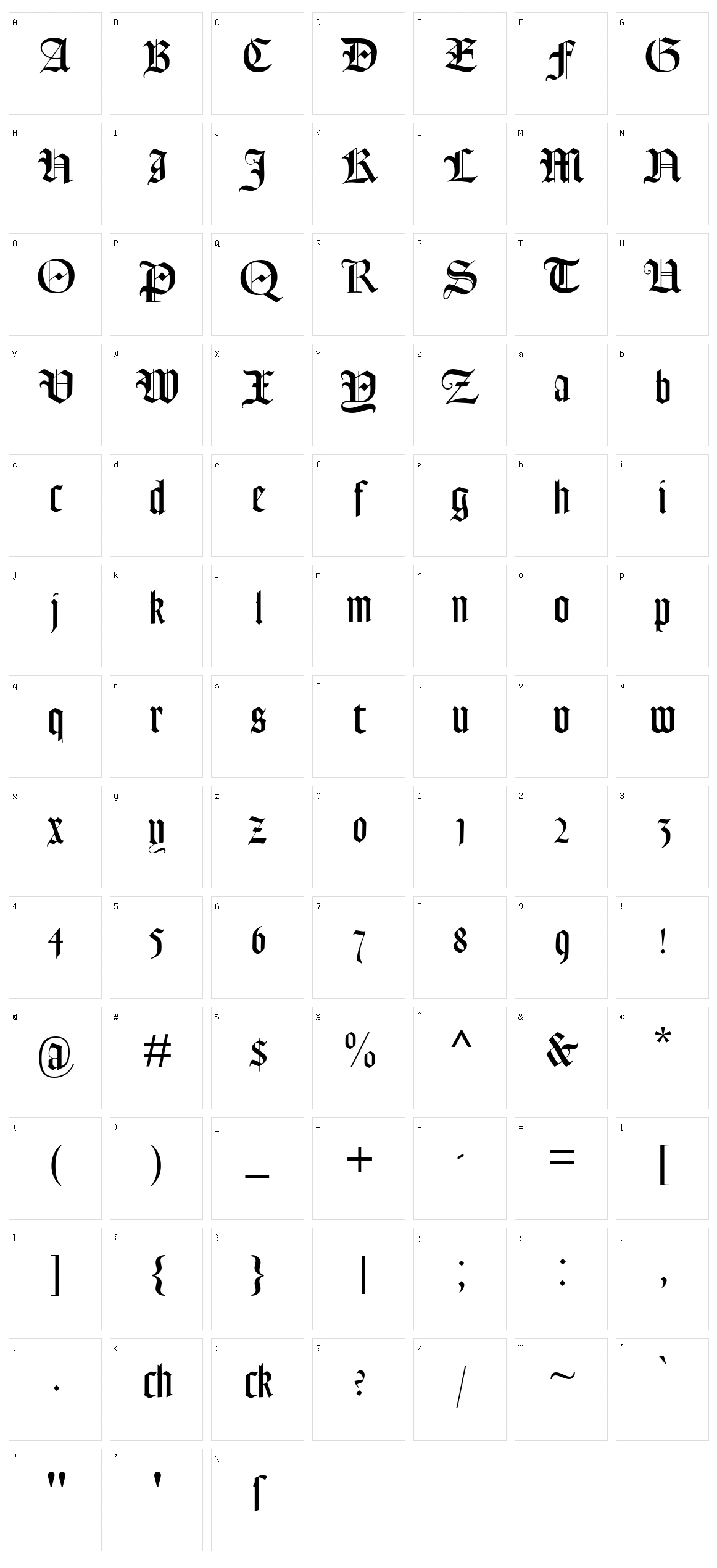 Lohengrin Character Set