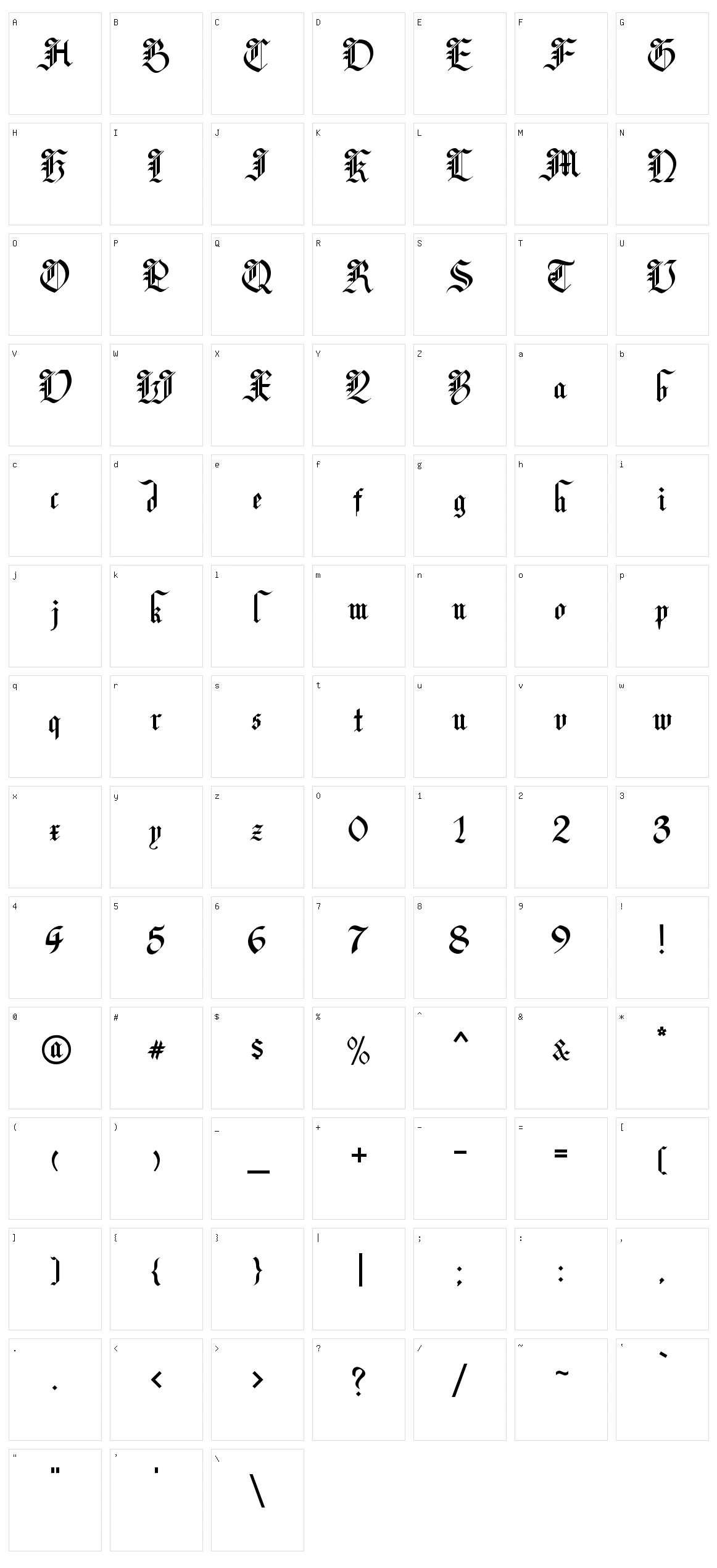 Lyric Poetry Character Set