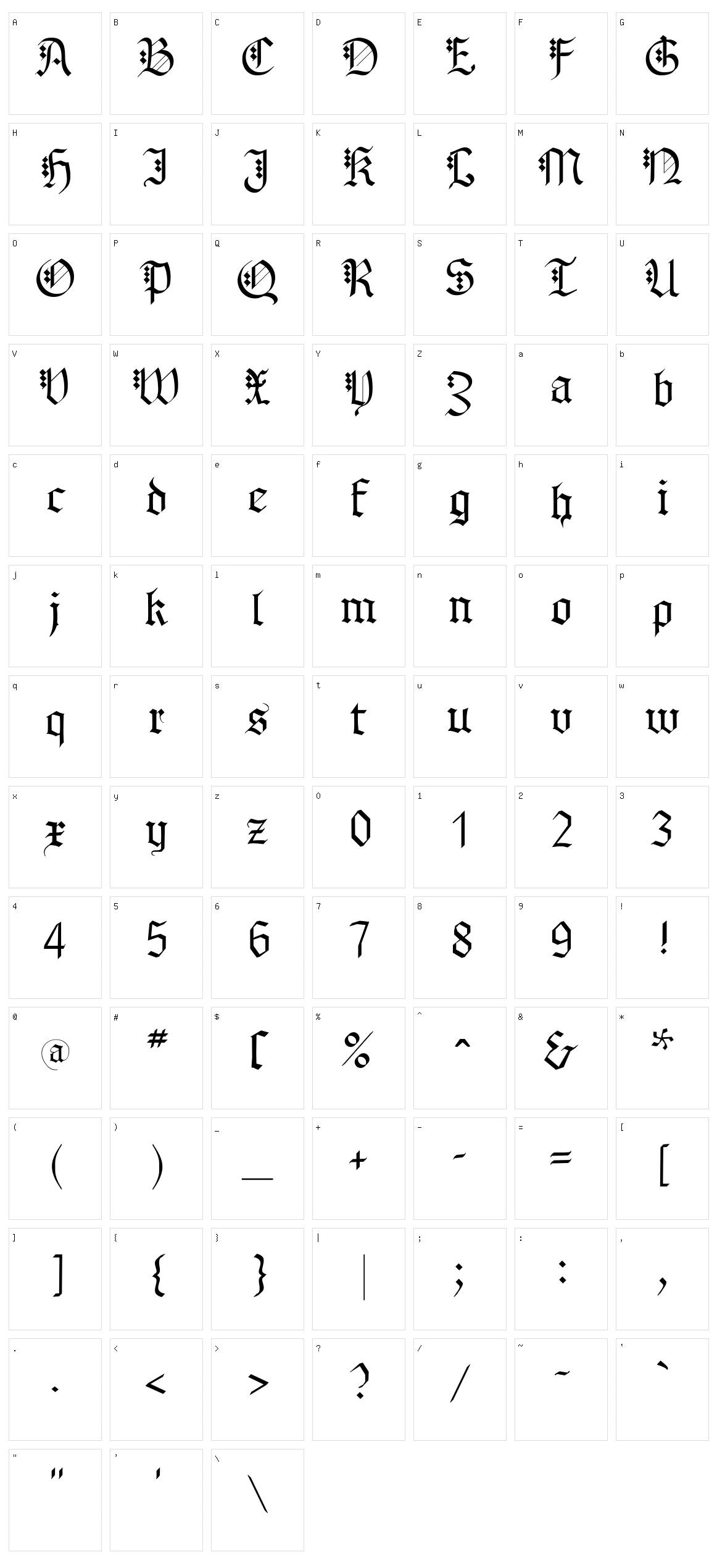 MK Broken Types Character Set