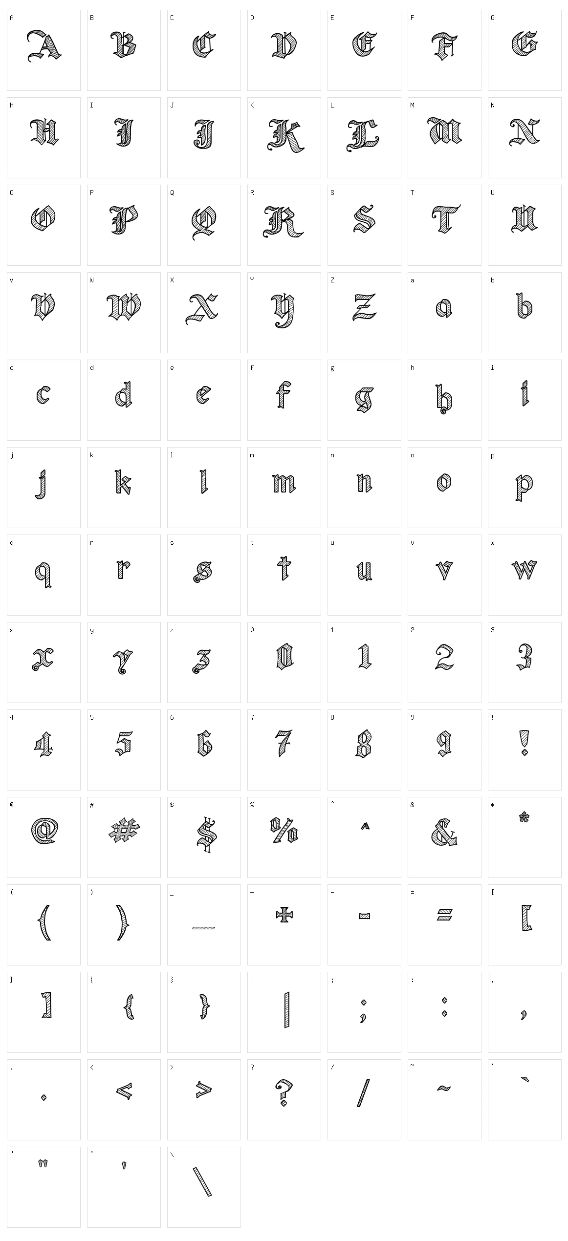 Old Wise Sketch Character Set