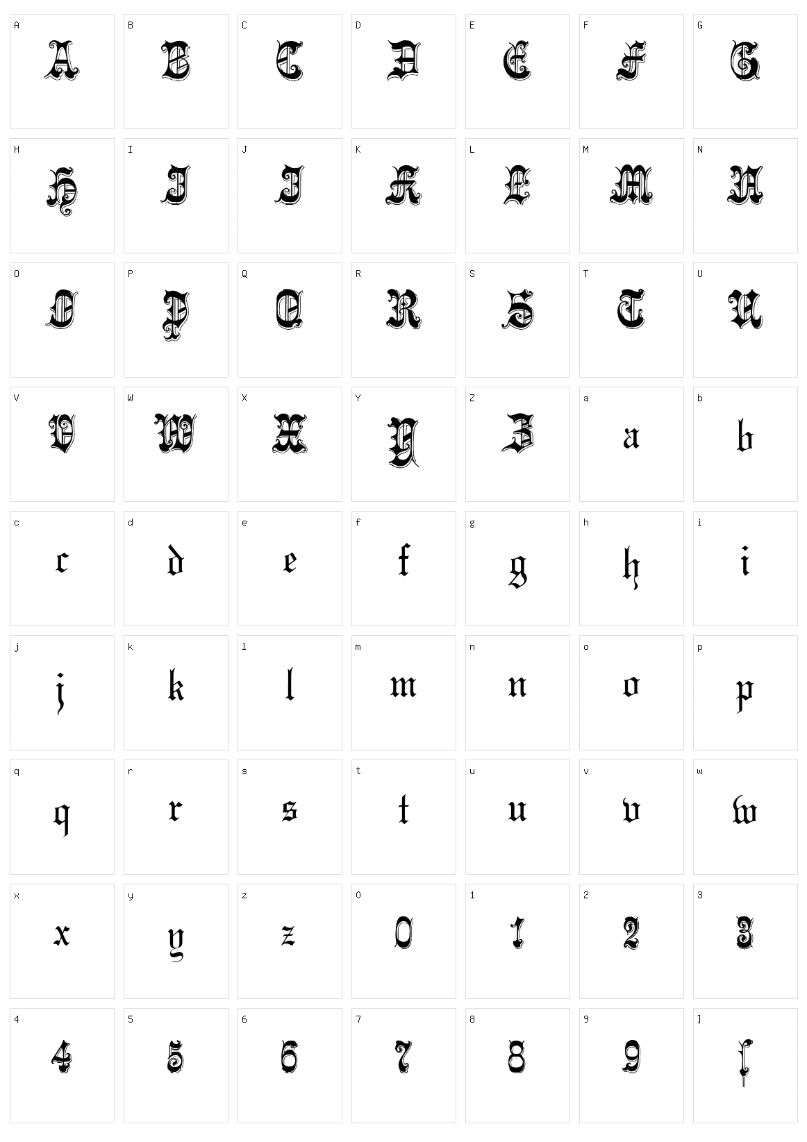 Phantasinian Character Set