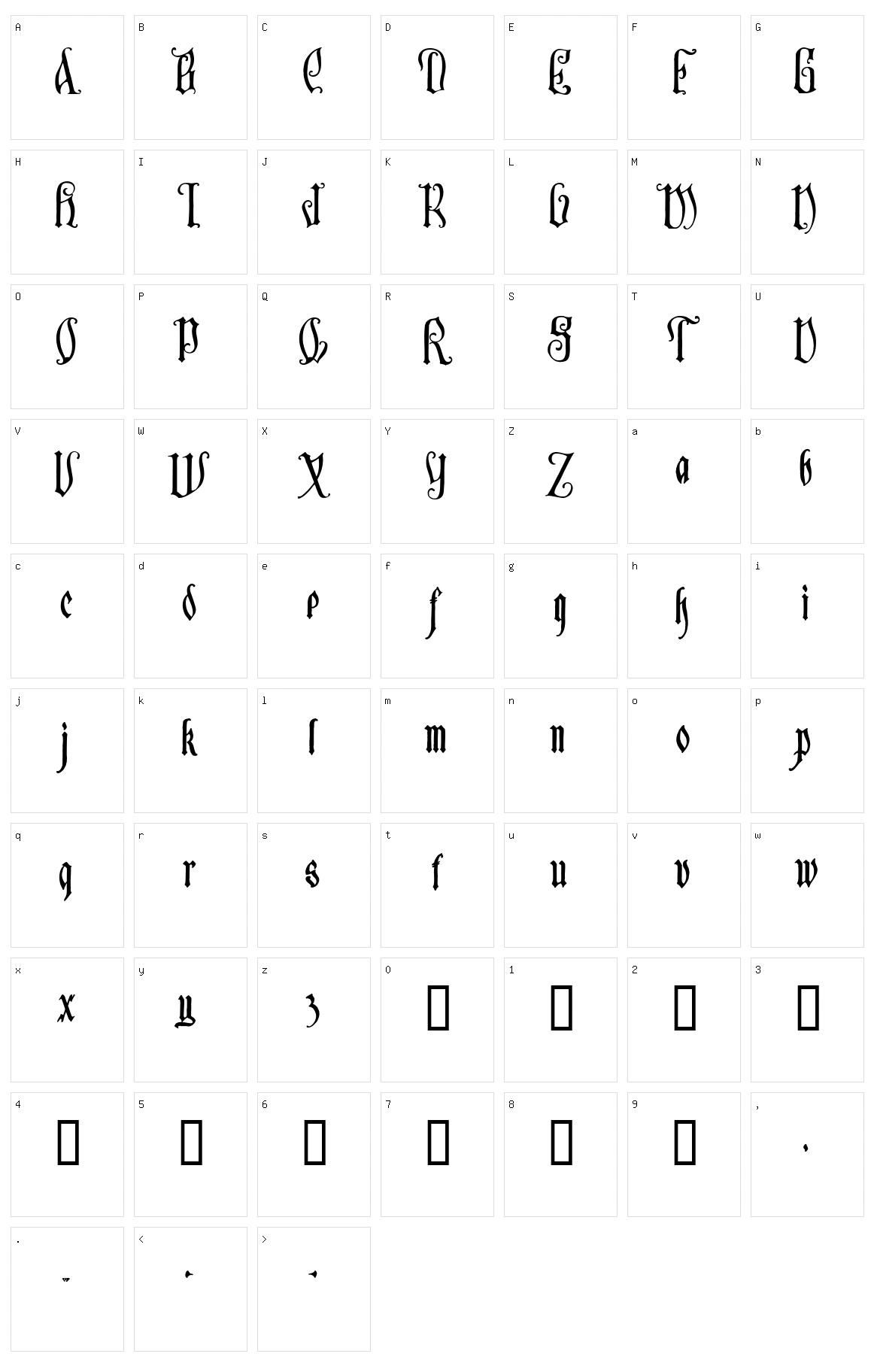 Sauerkraut Character Set