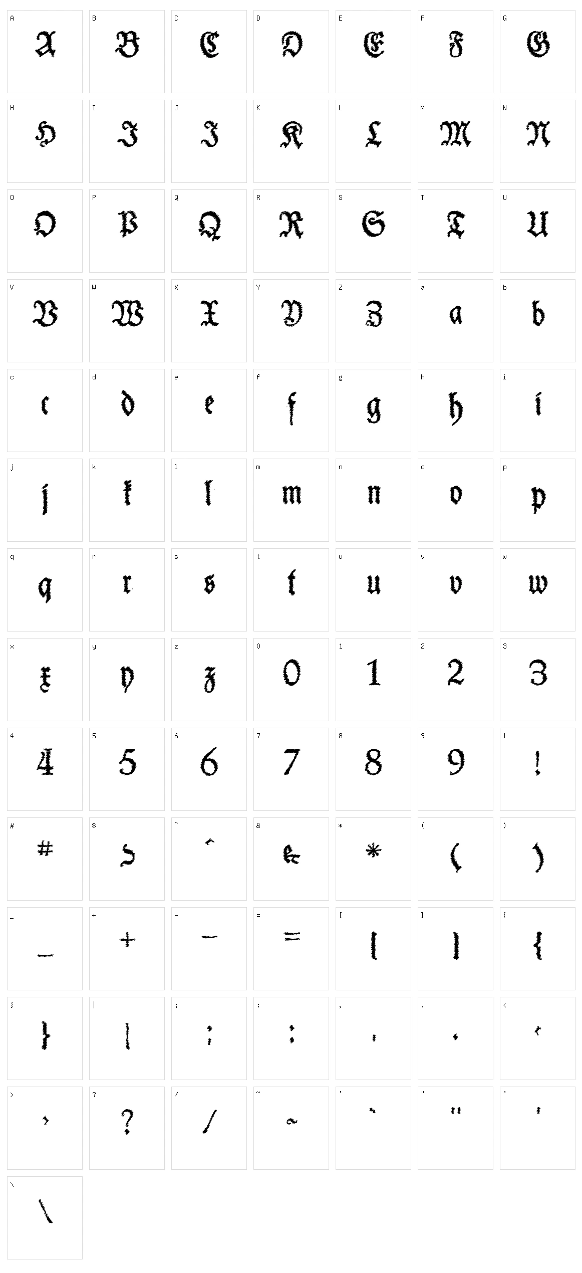 Schneider Buch Deutsch Character Set