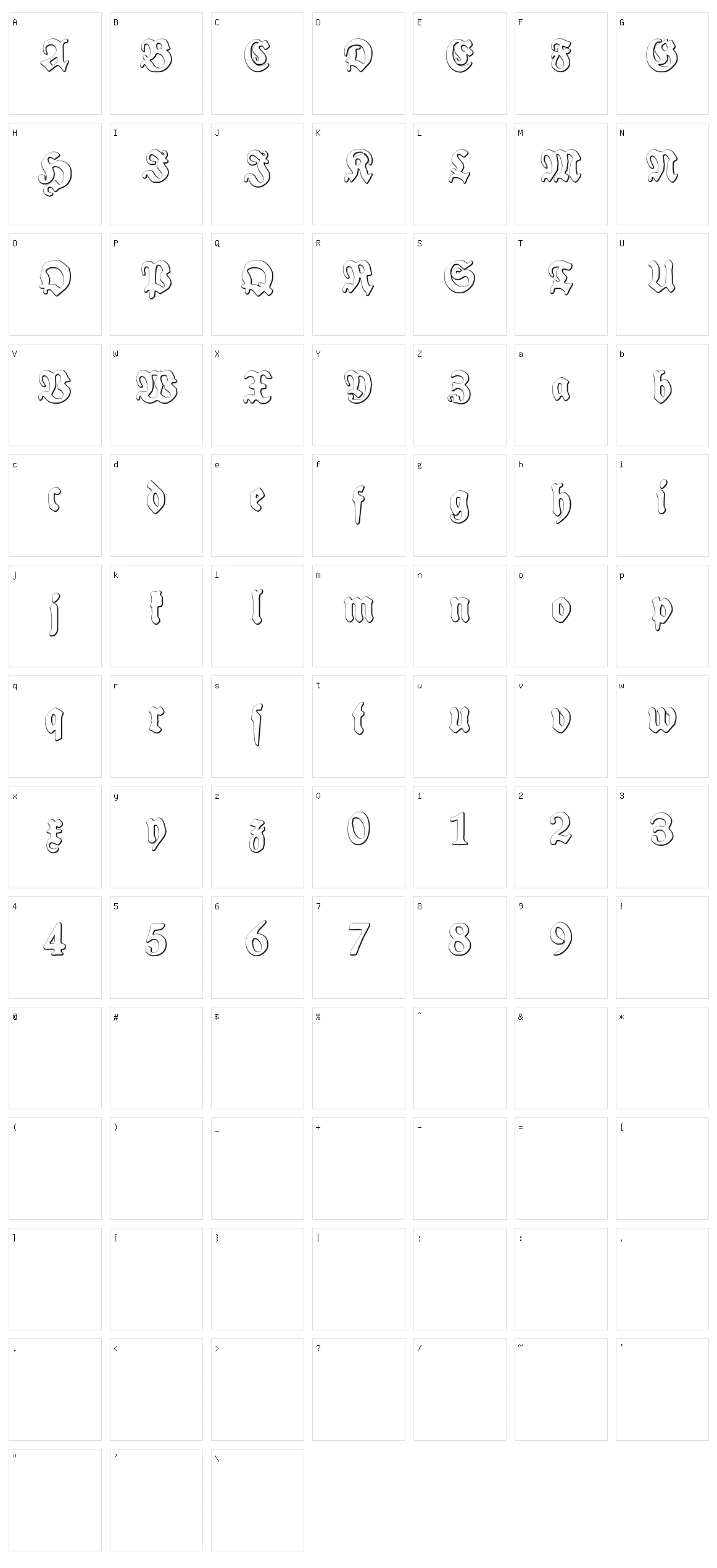 Schneidler Halb Fette Character Set