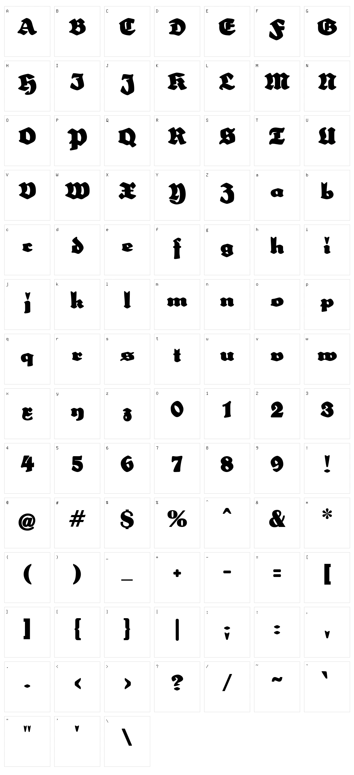 Schulze Werbekraft Character Set